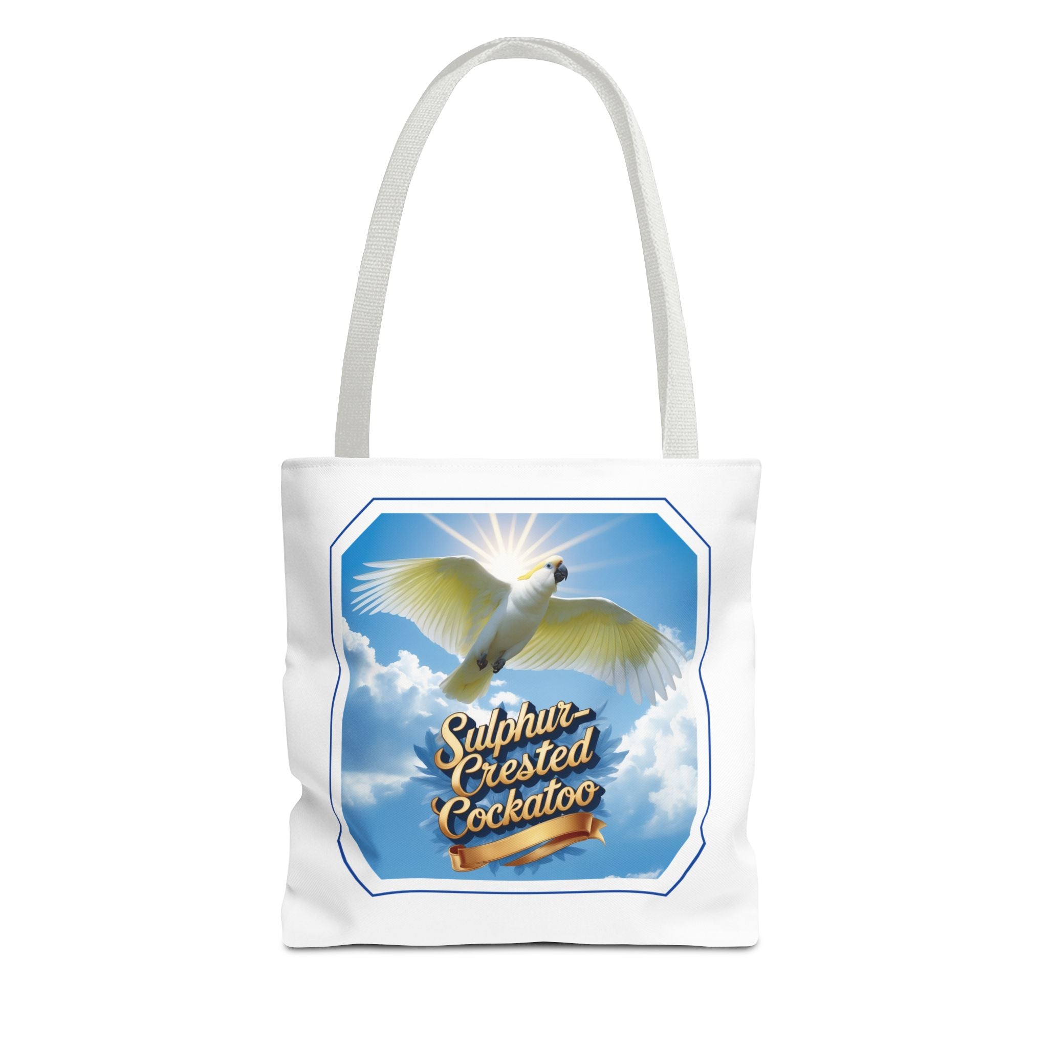 Flying Sulphur-Crested Cockatoo Tote Bag