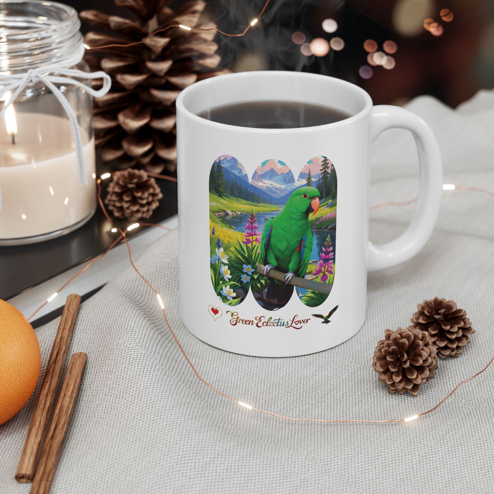 Green Eclectus Mug