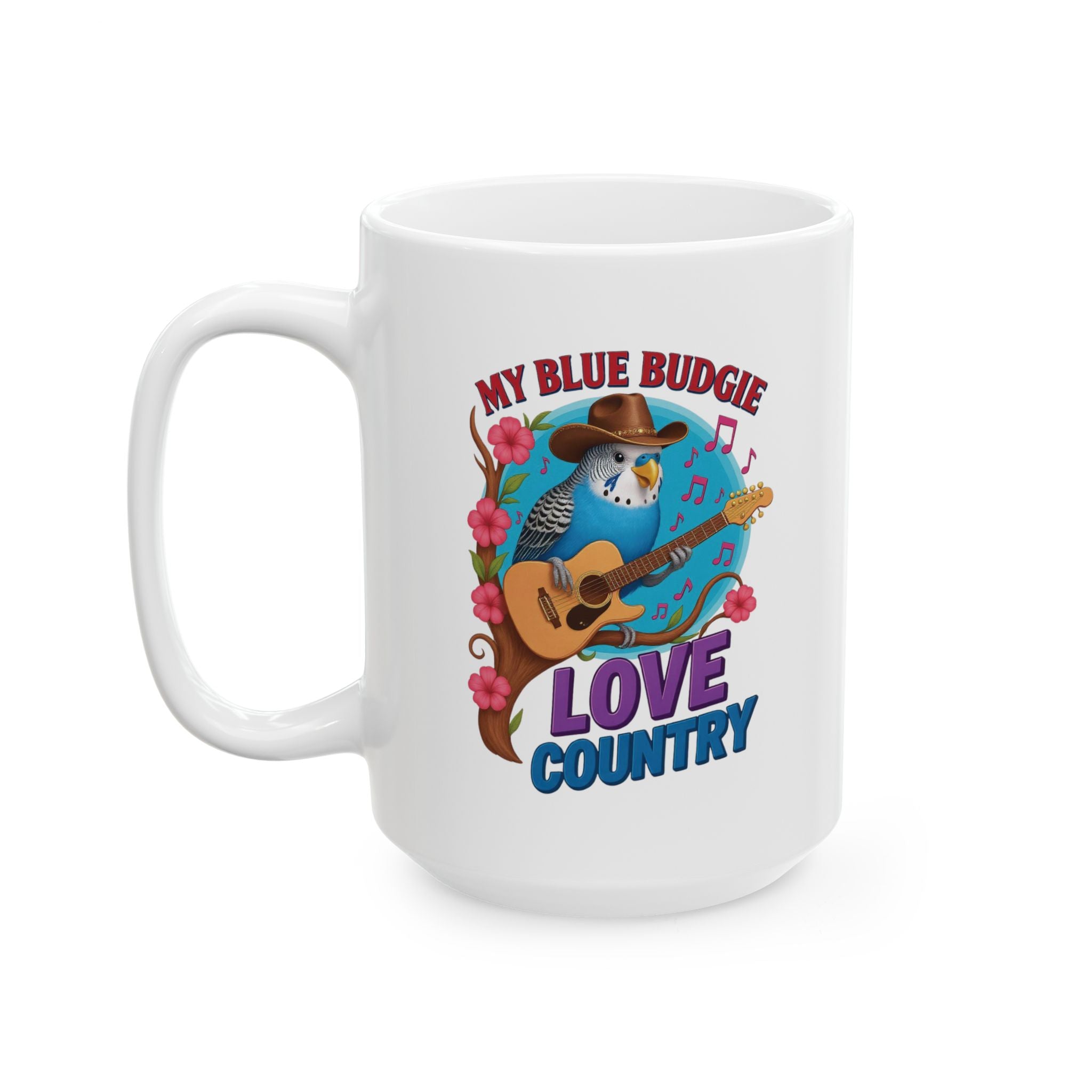 My Blue Budgie Loves Country Mug