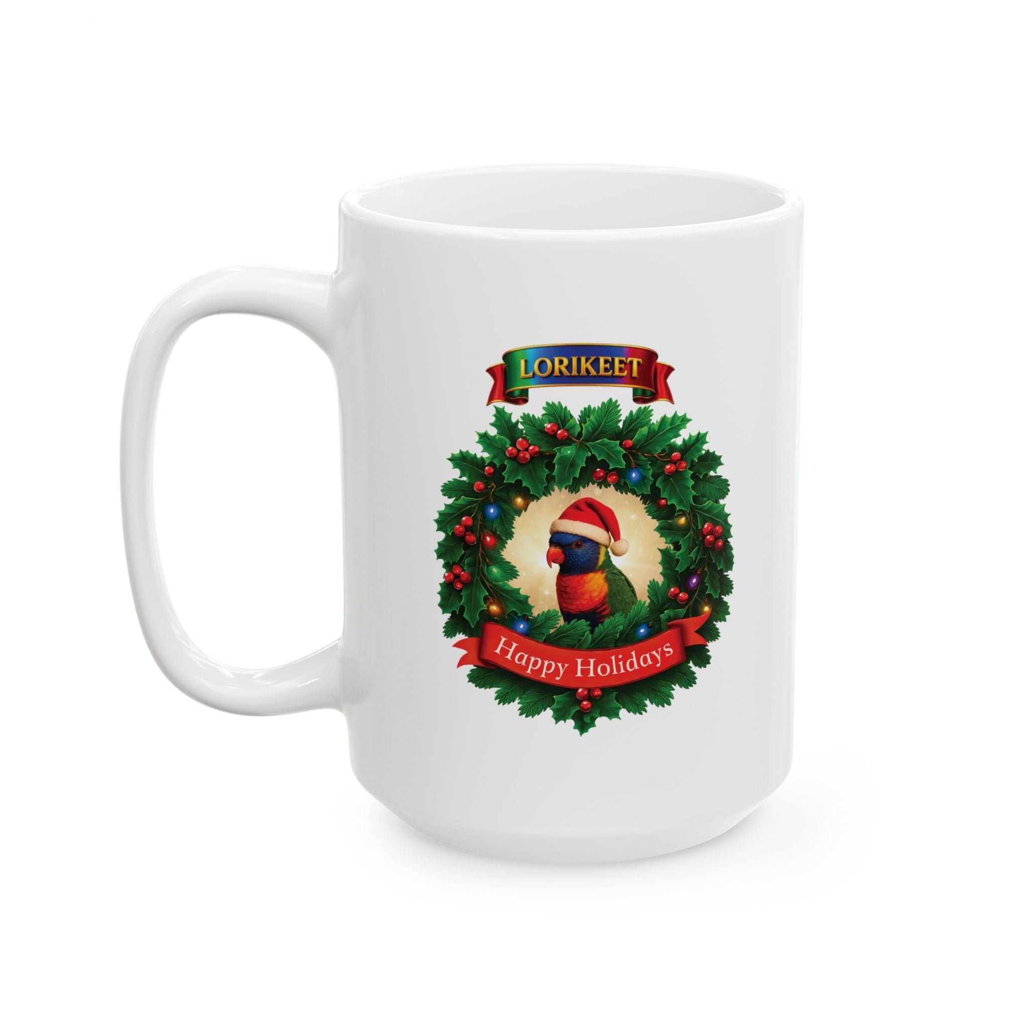 Lorikeet Happy Holidays Mug