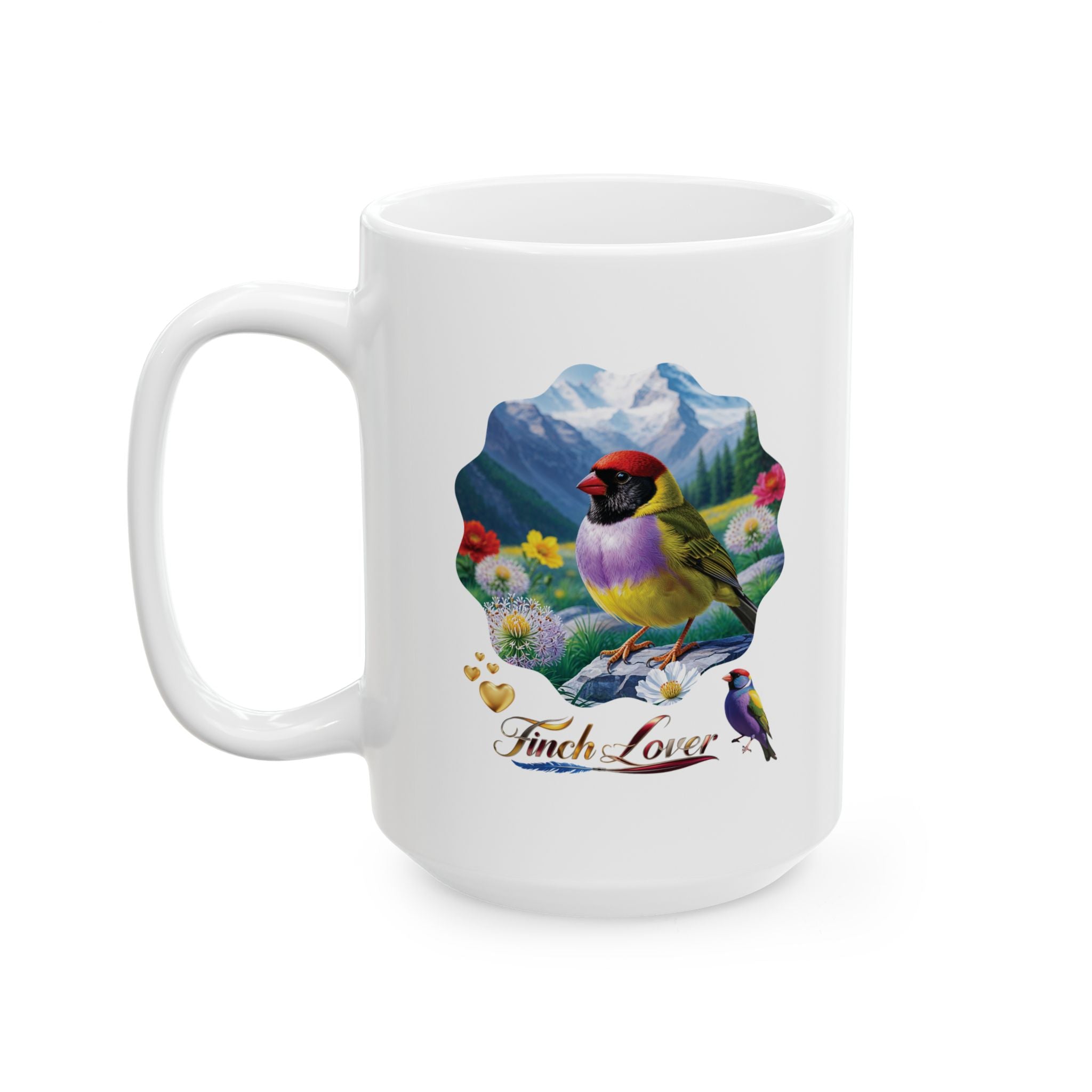 Finch Lover Mountain Mug