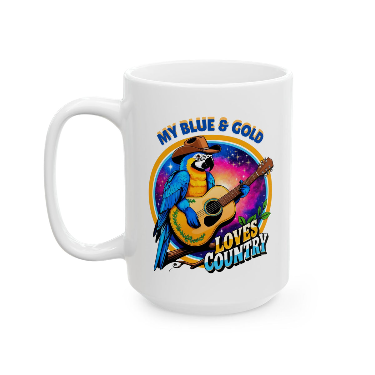 Blue & Gold Macaw Loves Country Mug