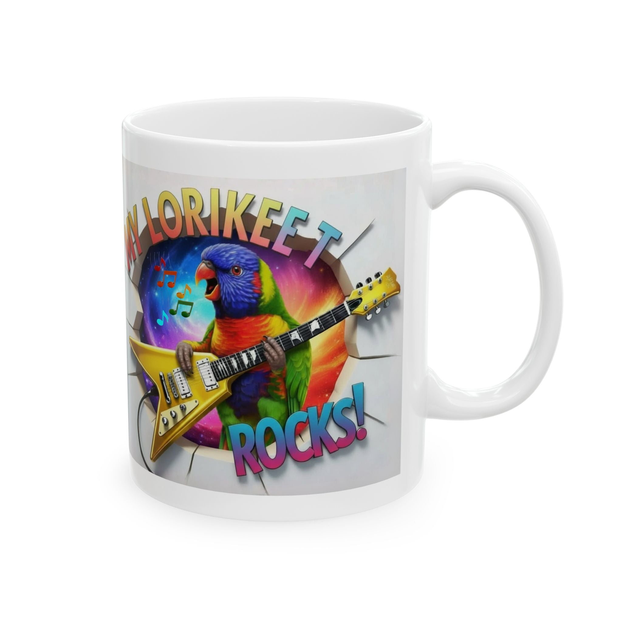My Lorikeet Rocks Guitar Mug