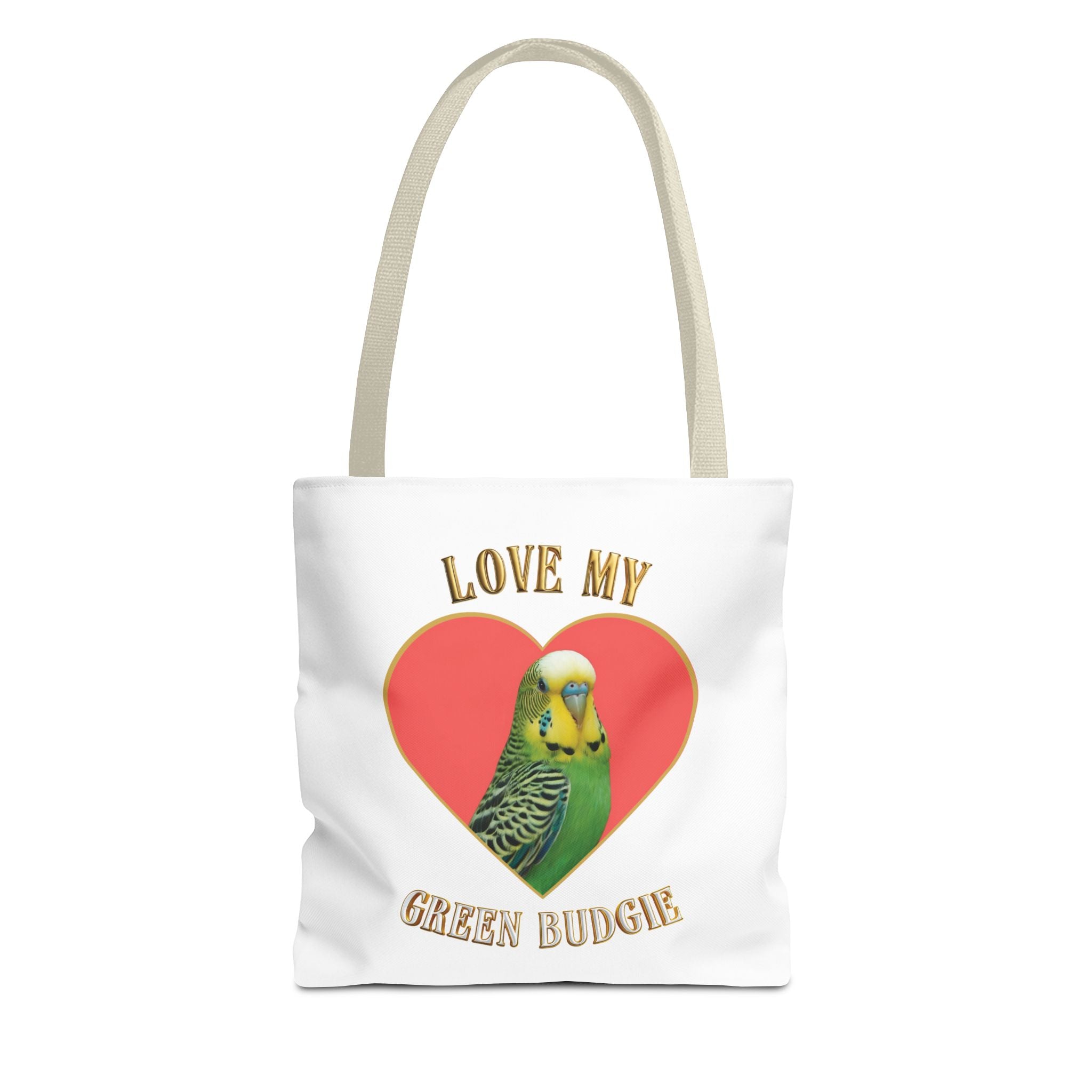 Love My Green Budgie Tote Bag