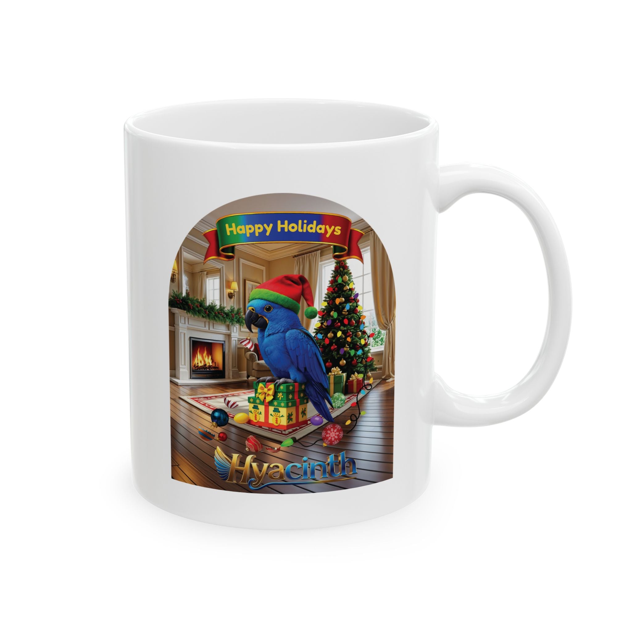 Happy Holidays Hyacinth Mug