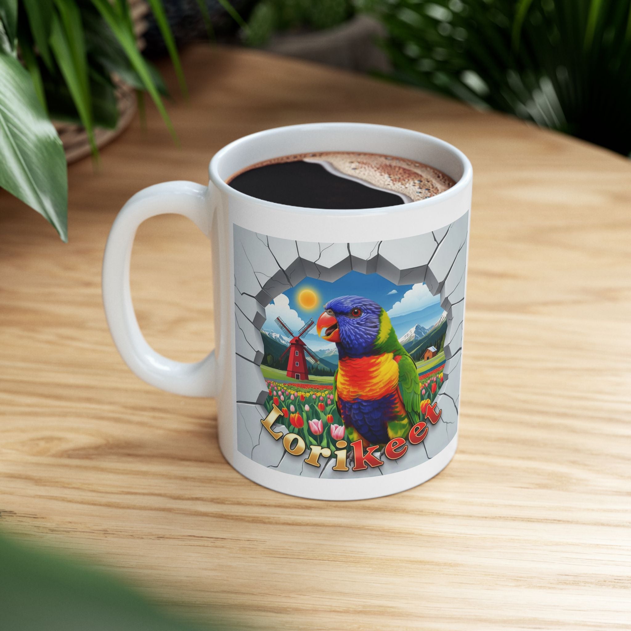 Lorikeet Meadow Scenic Mug