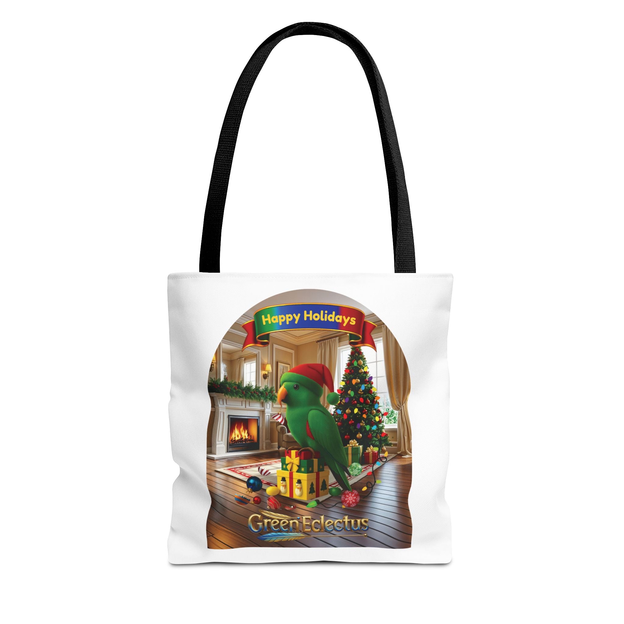 Happy Holidays Green Ecletus Tote Bag