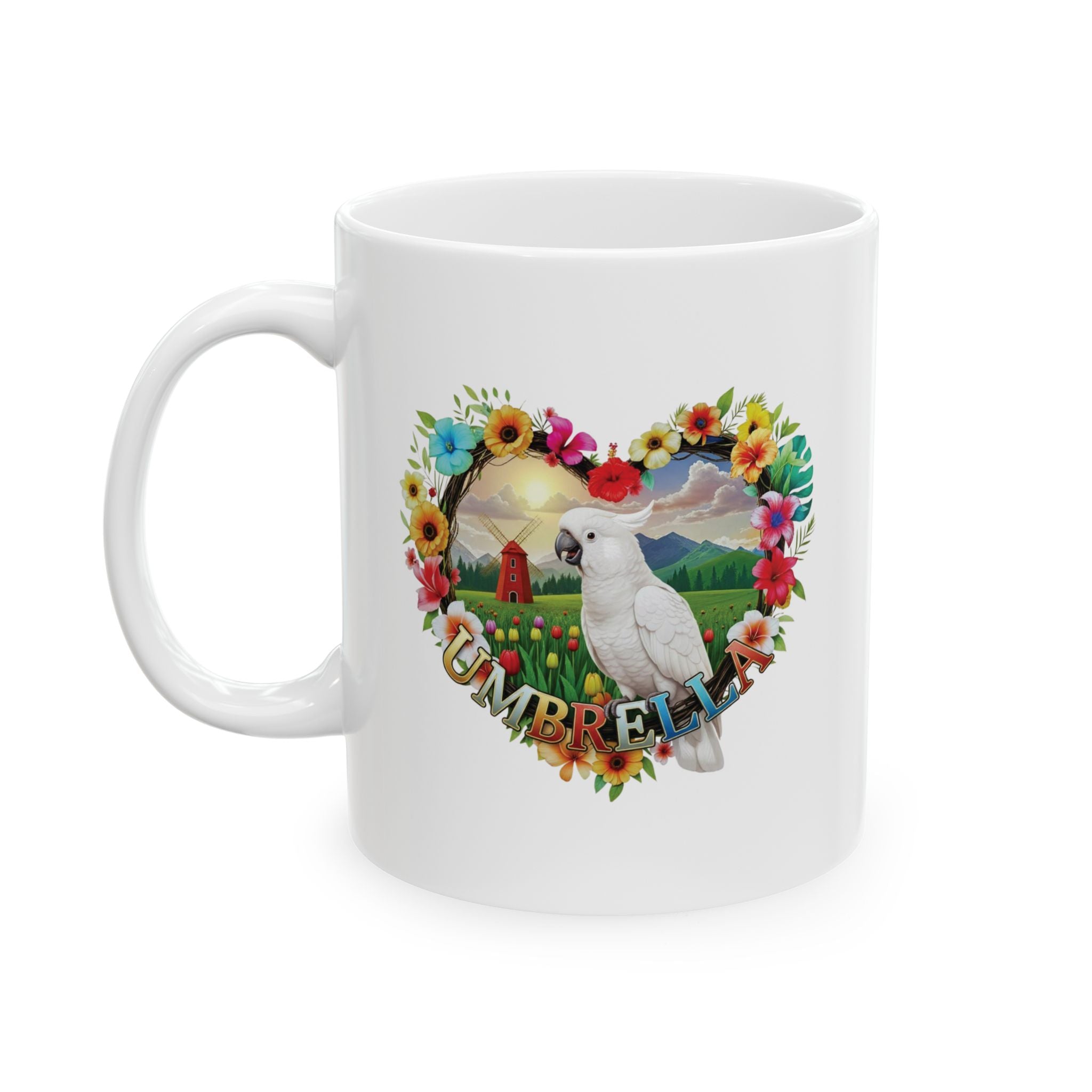 White Umbrella Cockatoo Mug