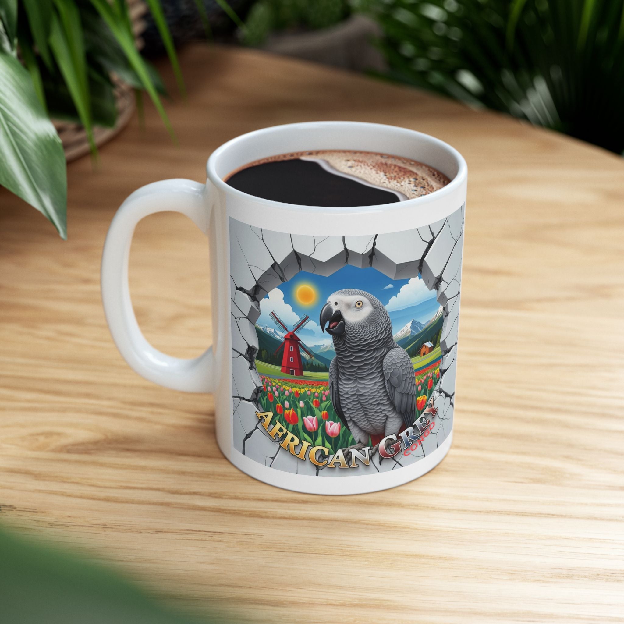 African Grey Congo Nature Scenic Mug