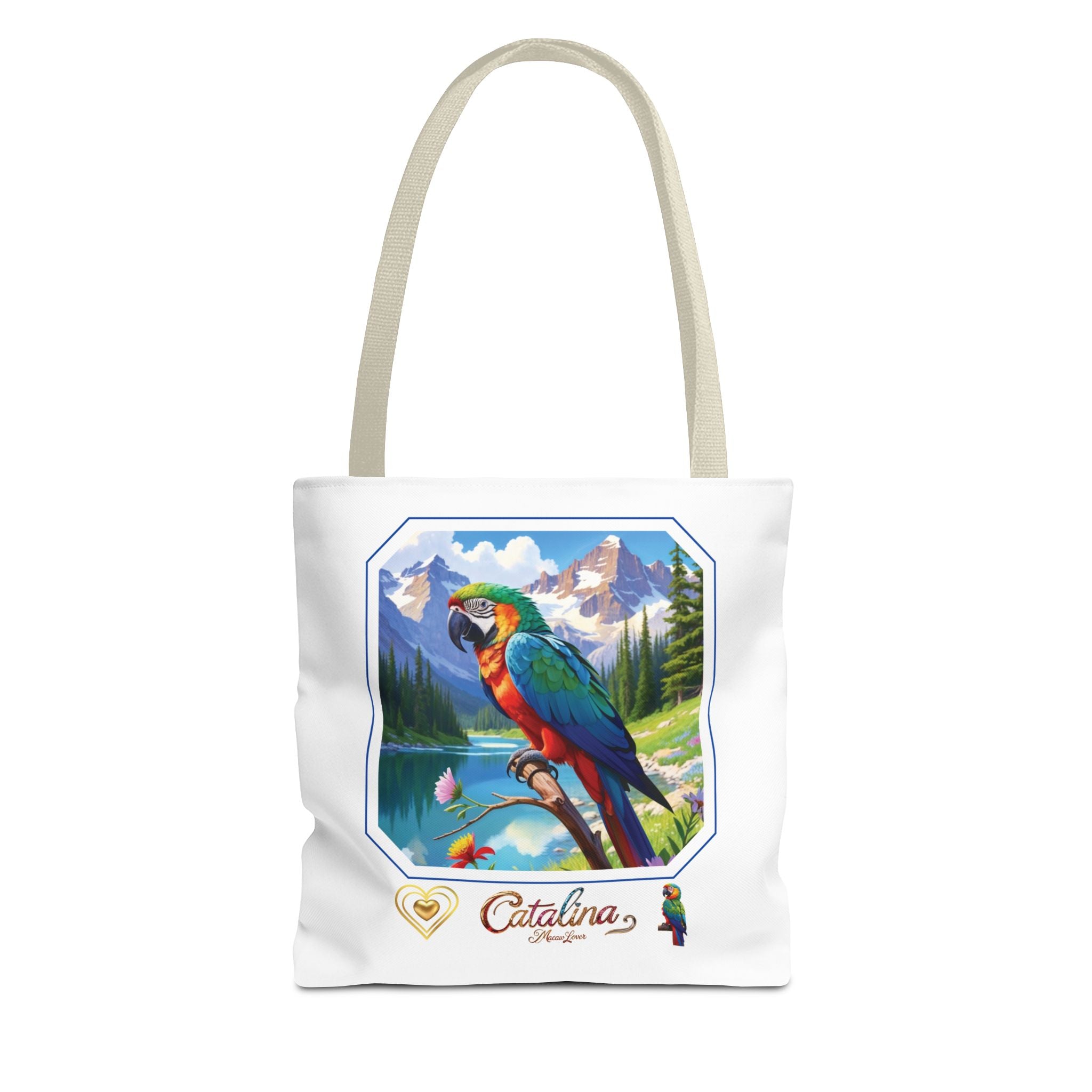 Catalina Macaw Lover Lake Scenic Tote Bag