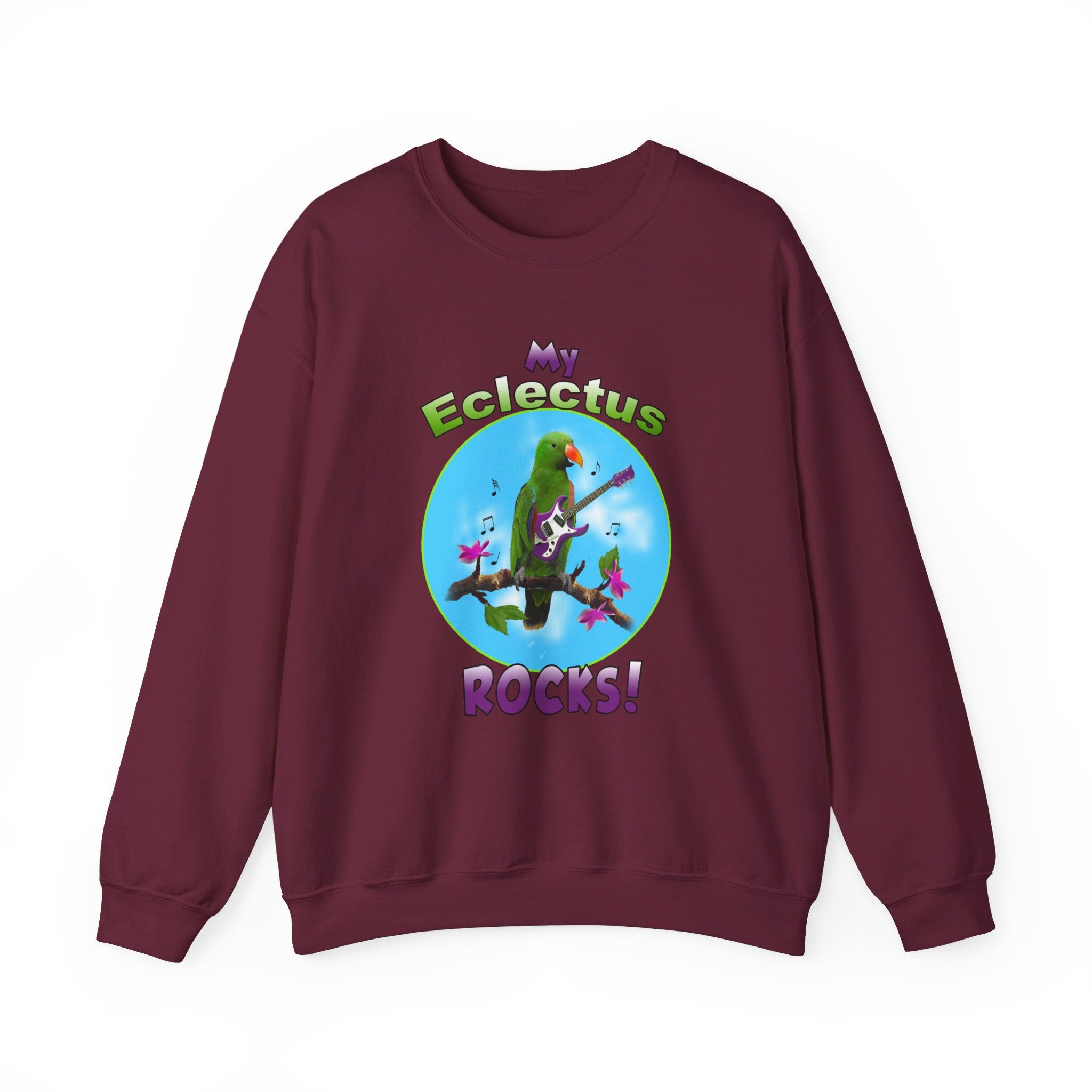 My Green Eclectus Rocks Guitar Sweatshirt