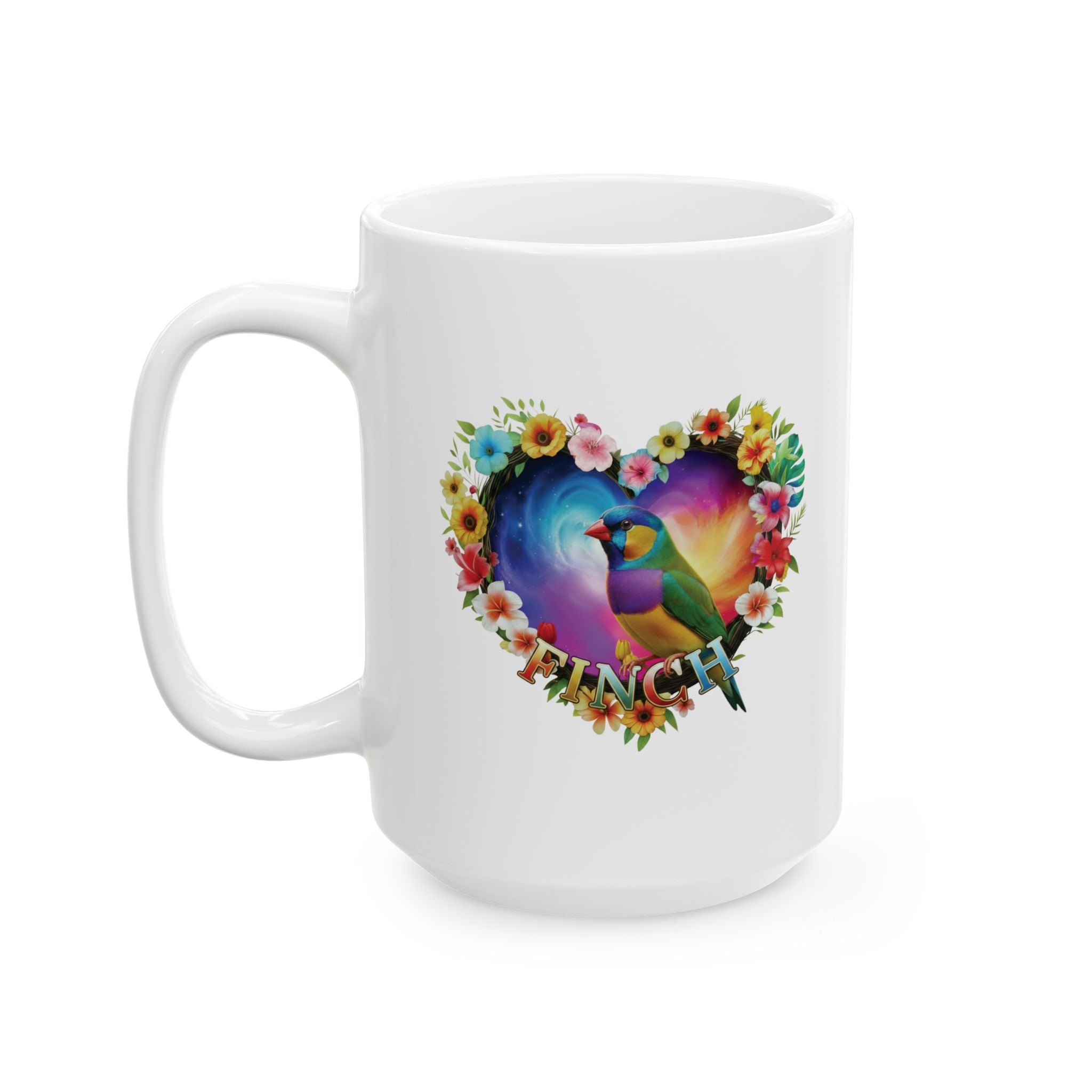 Finch Heart Design Mug