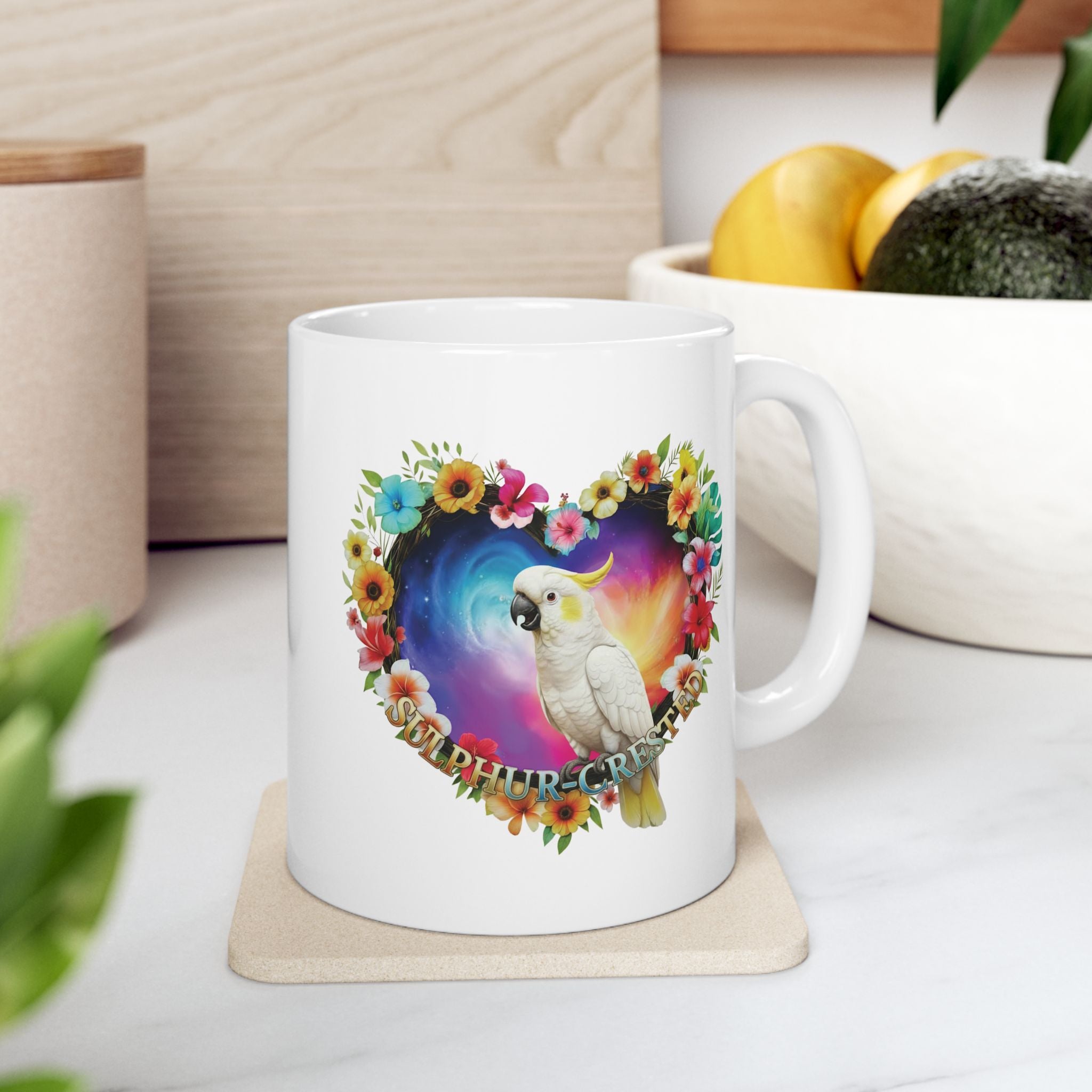 Sulphur Crested Floral  Mug