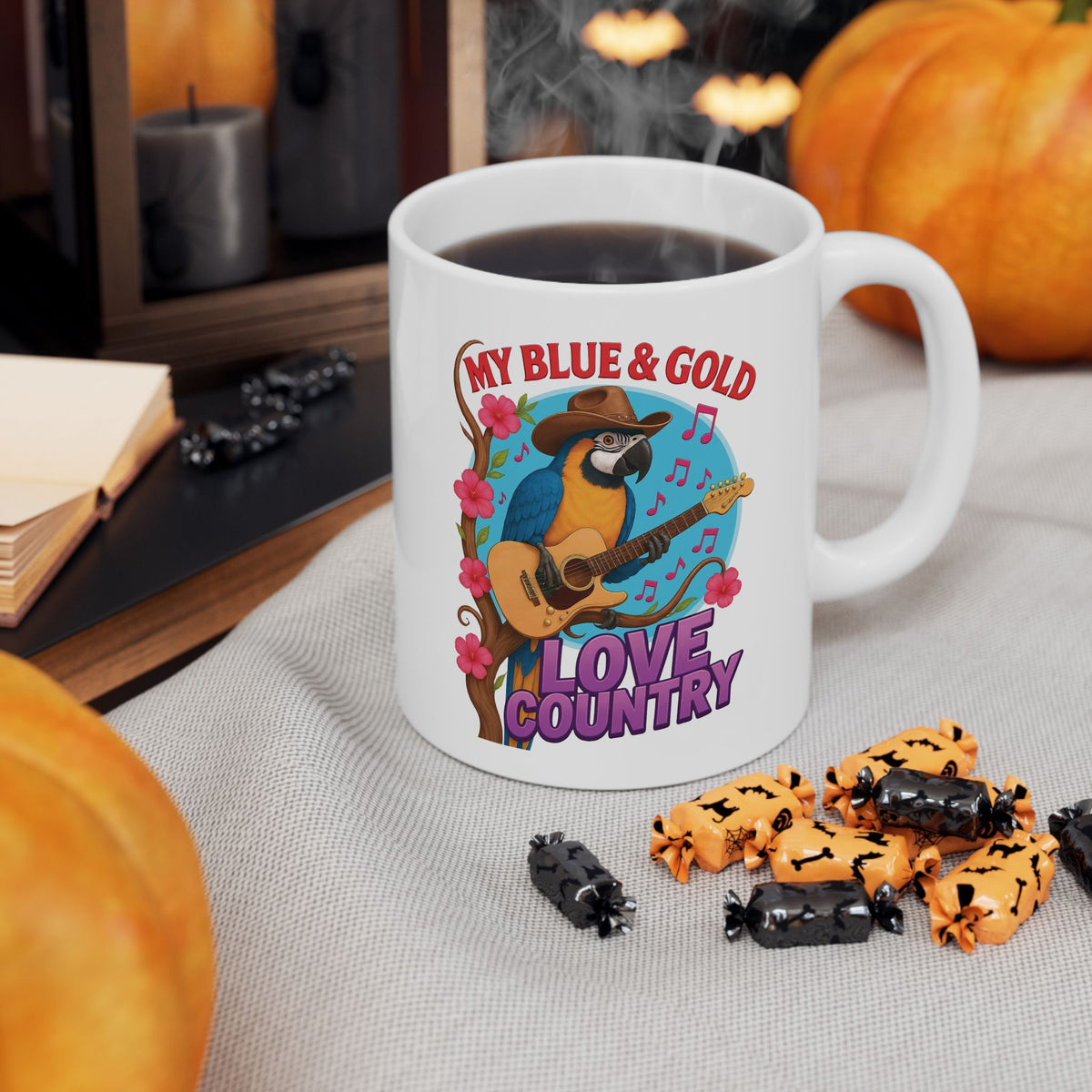 Blue & Gold Love Country Mug