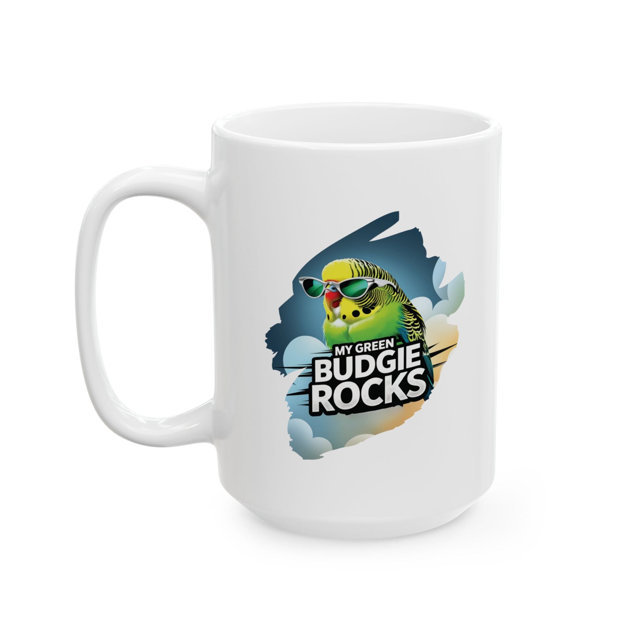 Green Budgie Mug
