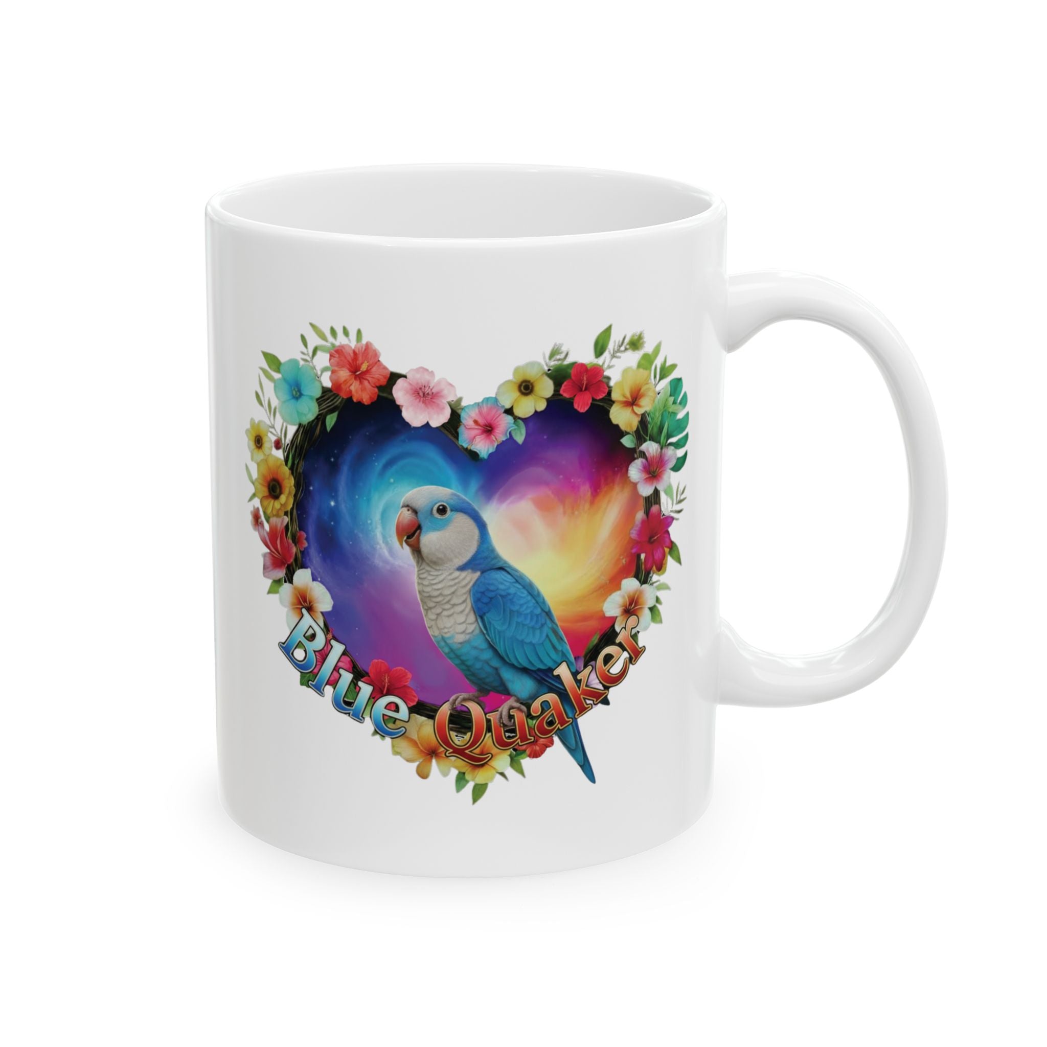 Colorful Blue Quaker Art Mug