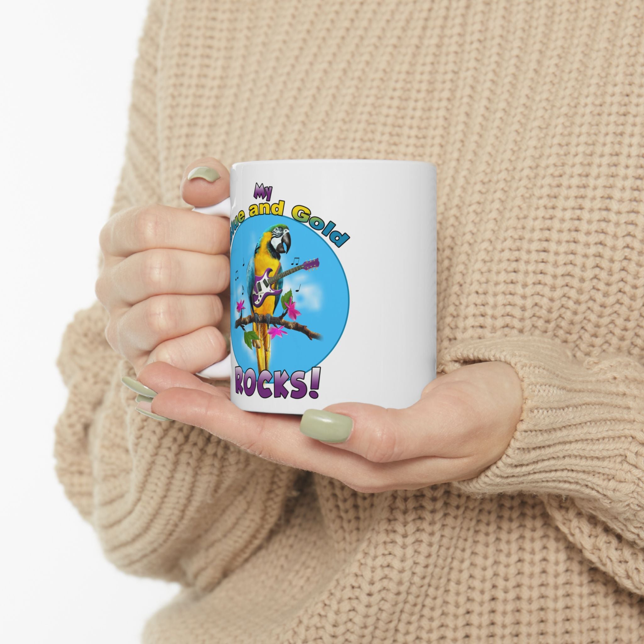 My Blue And Gold Rocks Guitar Mug