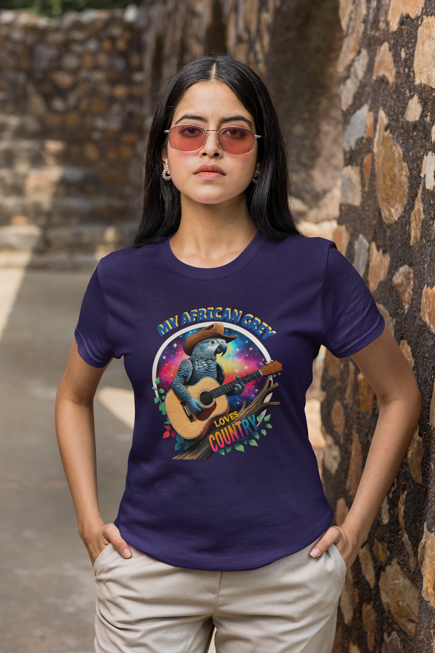 African Grey Loves Country T-Shirt
