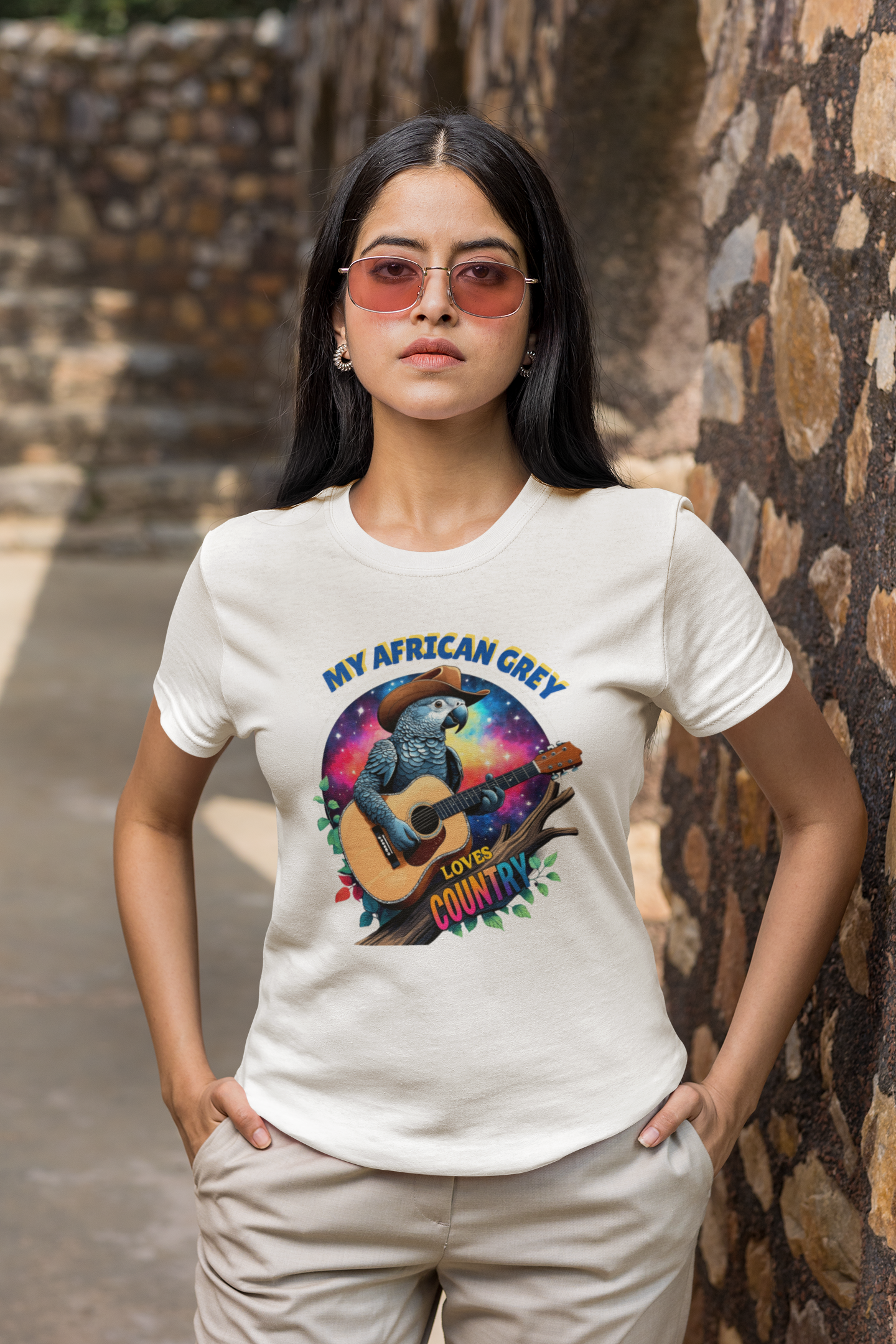 African Grey Loves Country T-Shirt