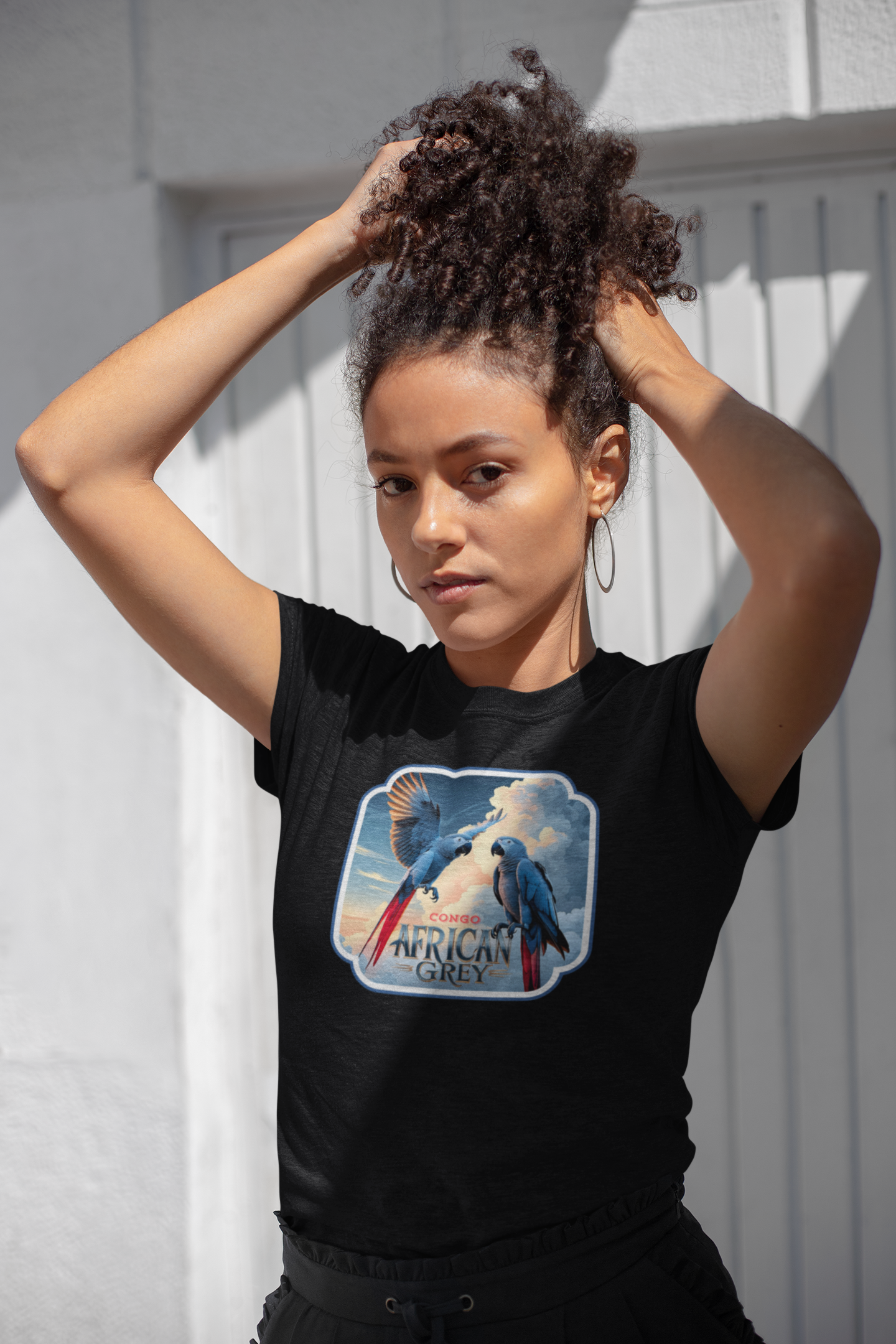 African Grey Congo Parrot T-Shirt