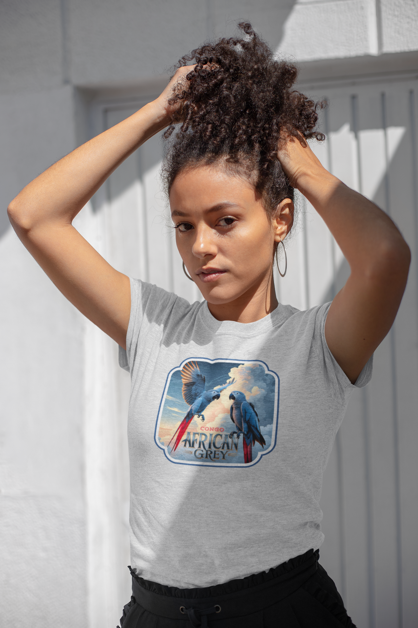 African Grey Congo Parrot T-Shirt