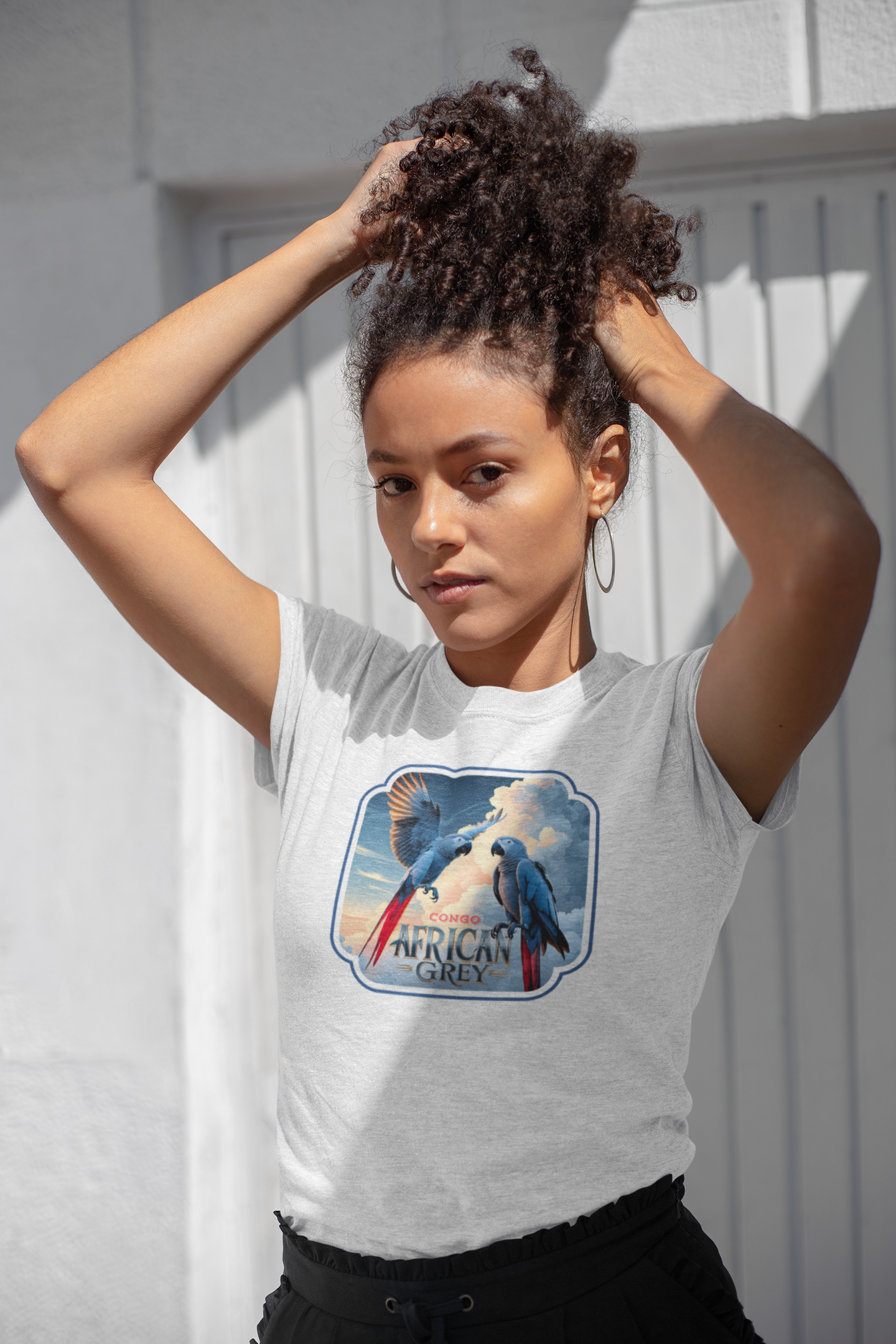 African Grey Congo Parrot T-Shirt