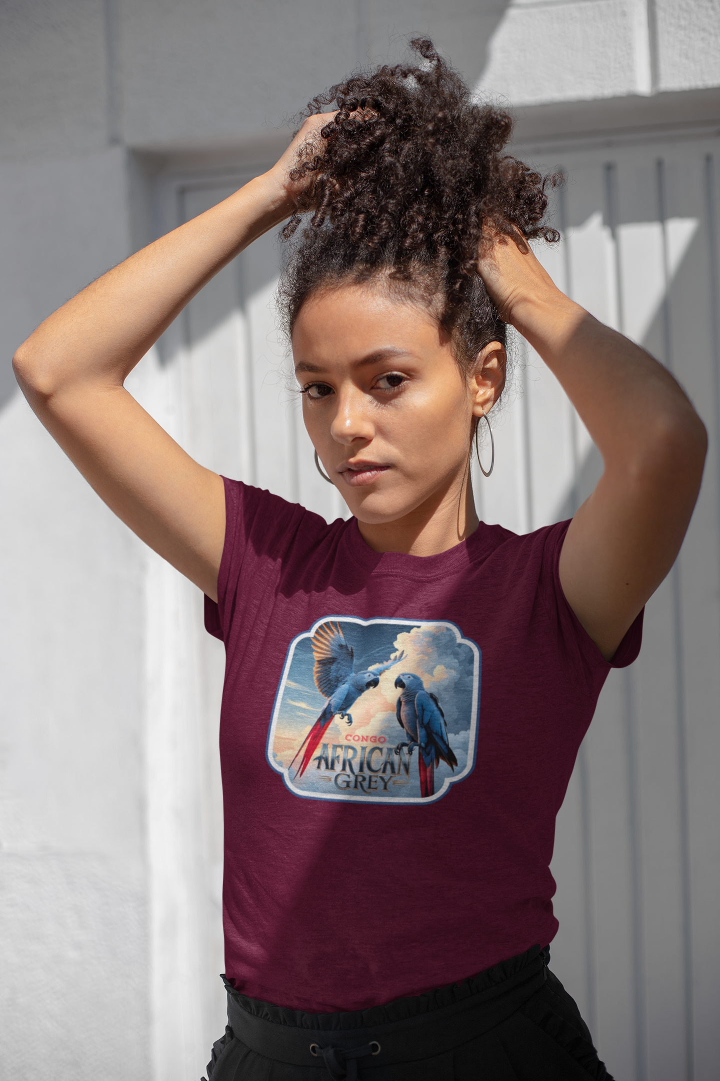 African Grey Congo Parrot T-Shirt