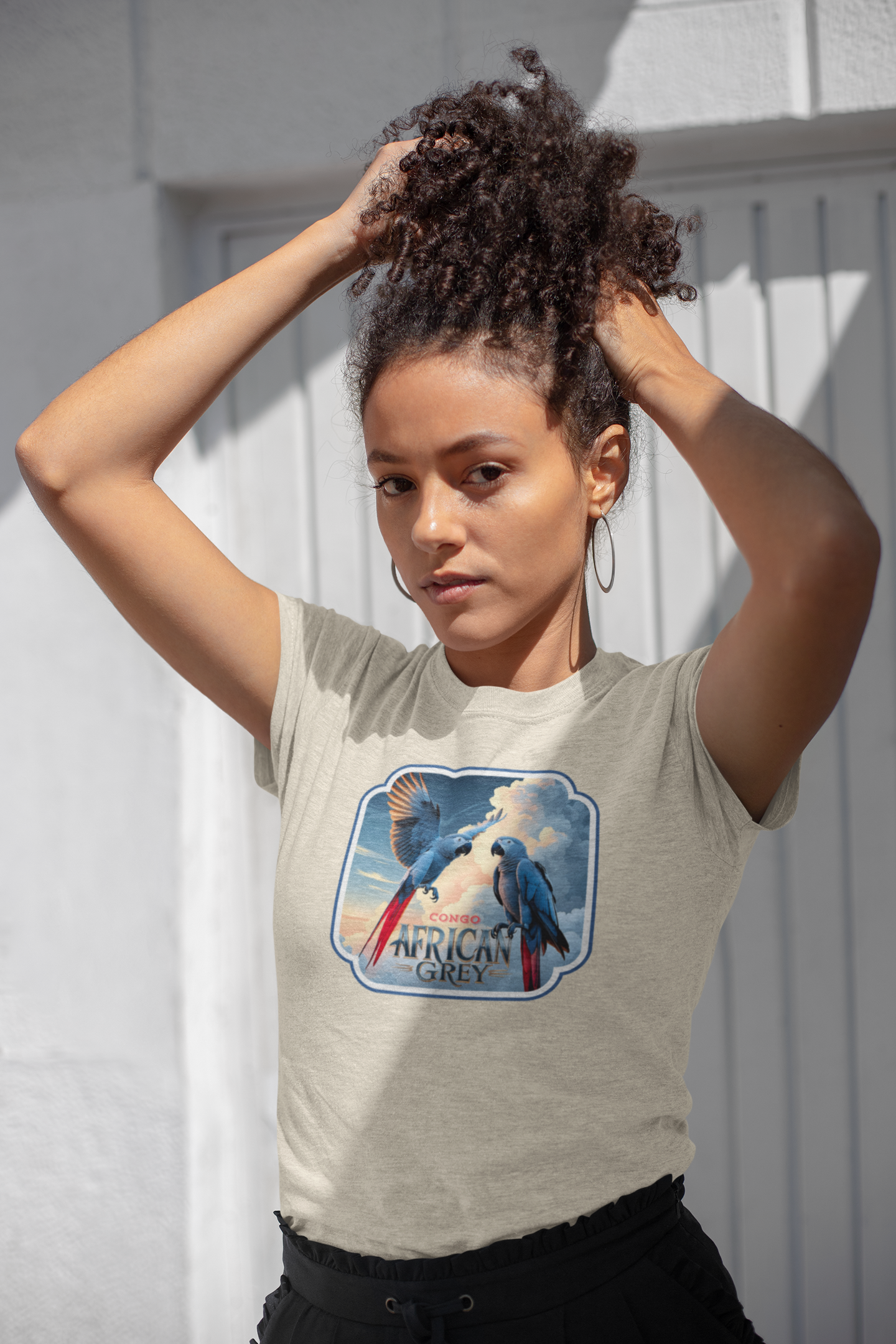 African Grey Congo Parrot T-Shirt