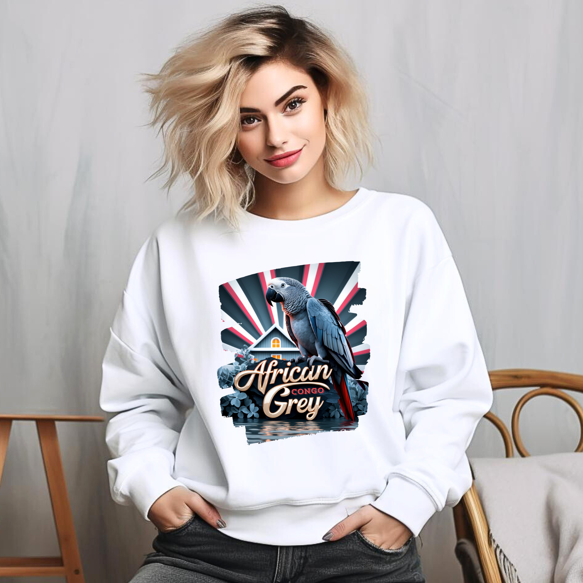 African Grey Love Sweatshirt