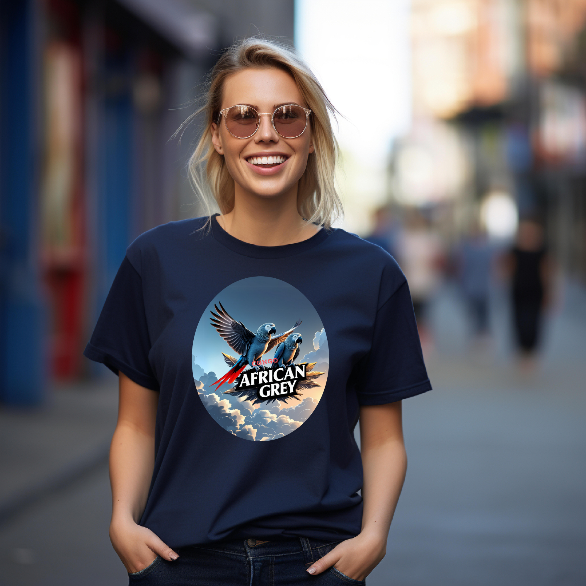 African Grey Congo Flying T-Shirt