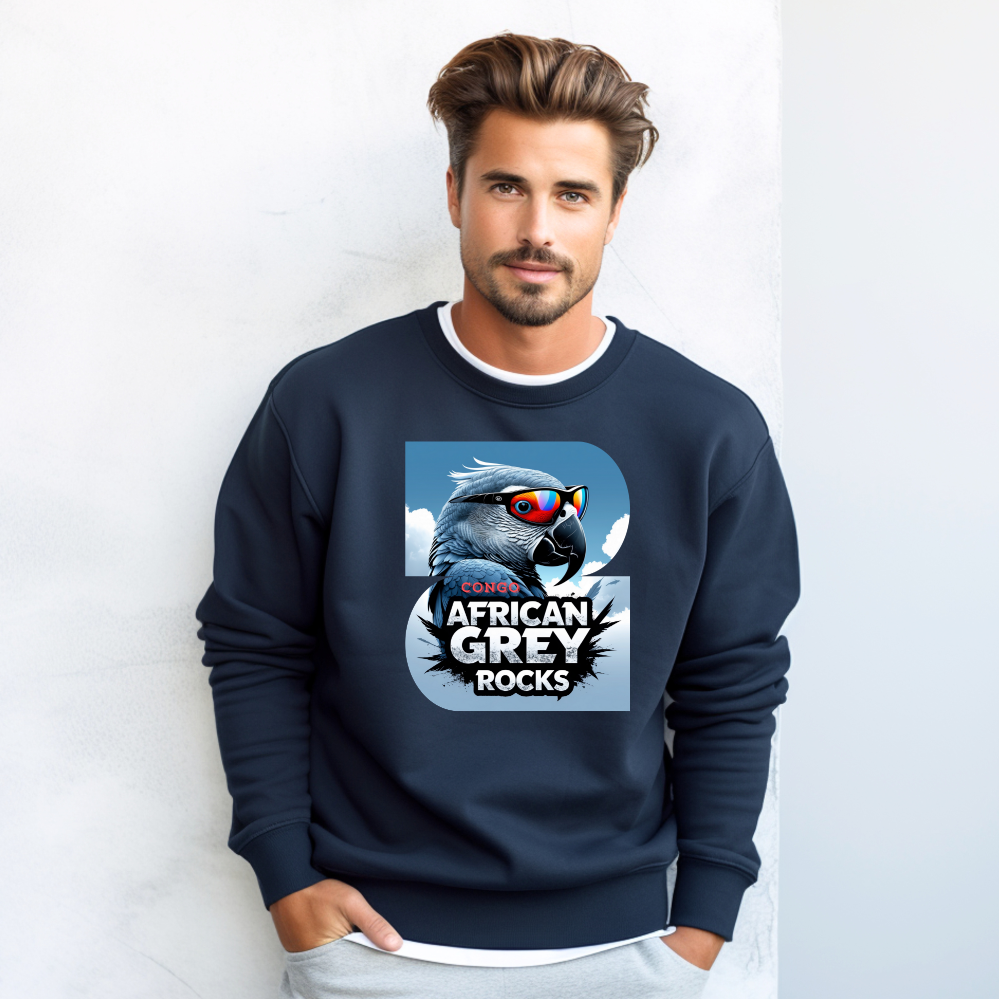 African Grey Congo Rocks Sweatshirt