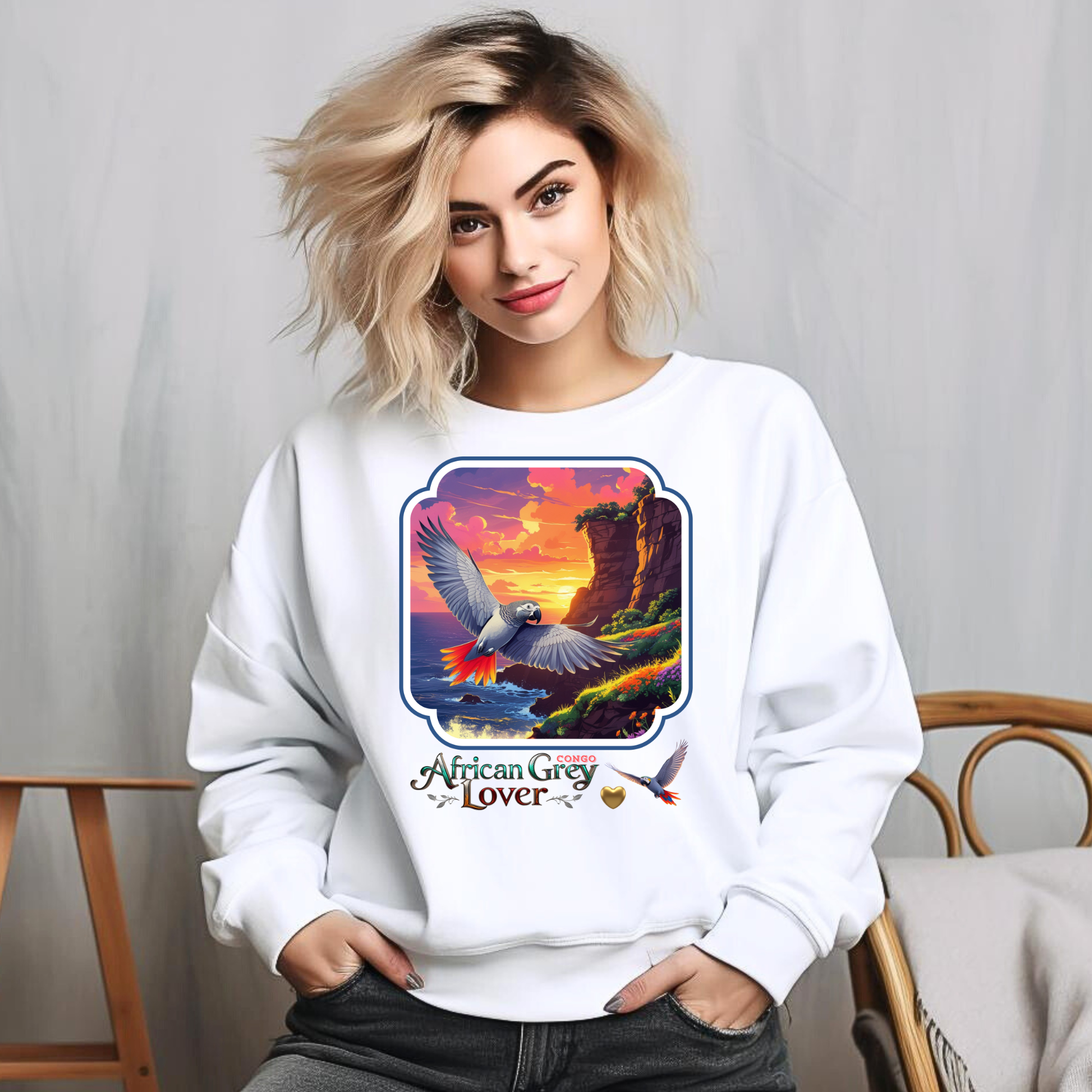 African Grey Congo Sweatshirt