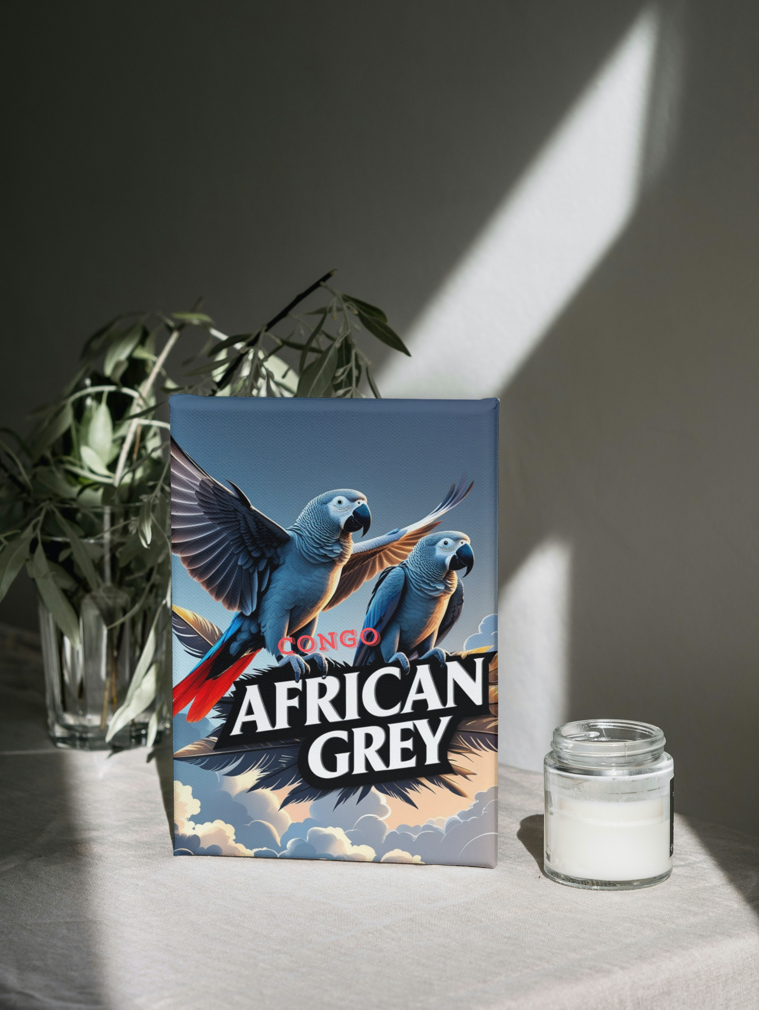 African Grey Parrot Canvas Wall Hangings