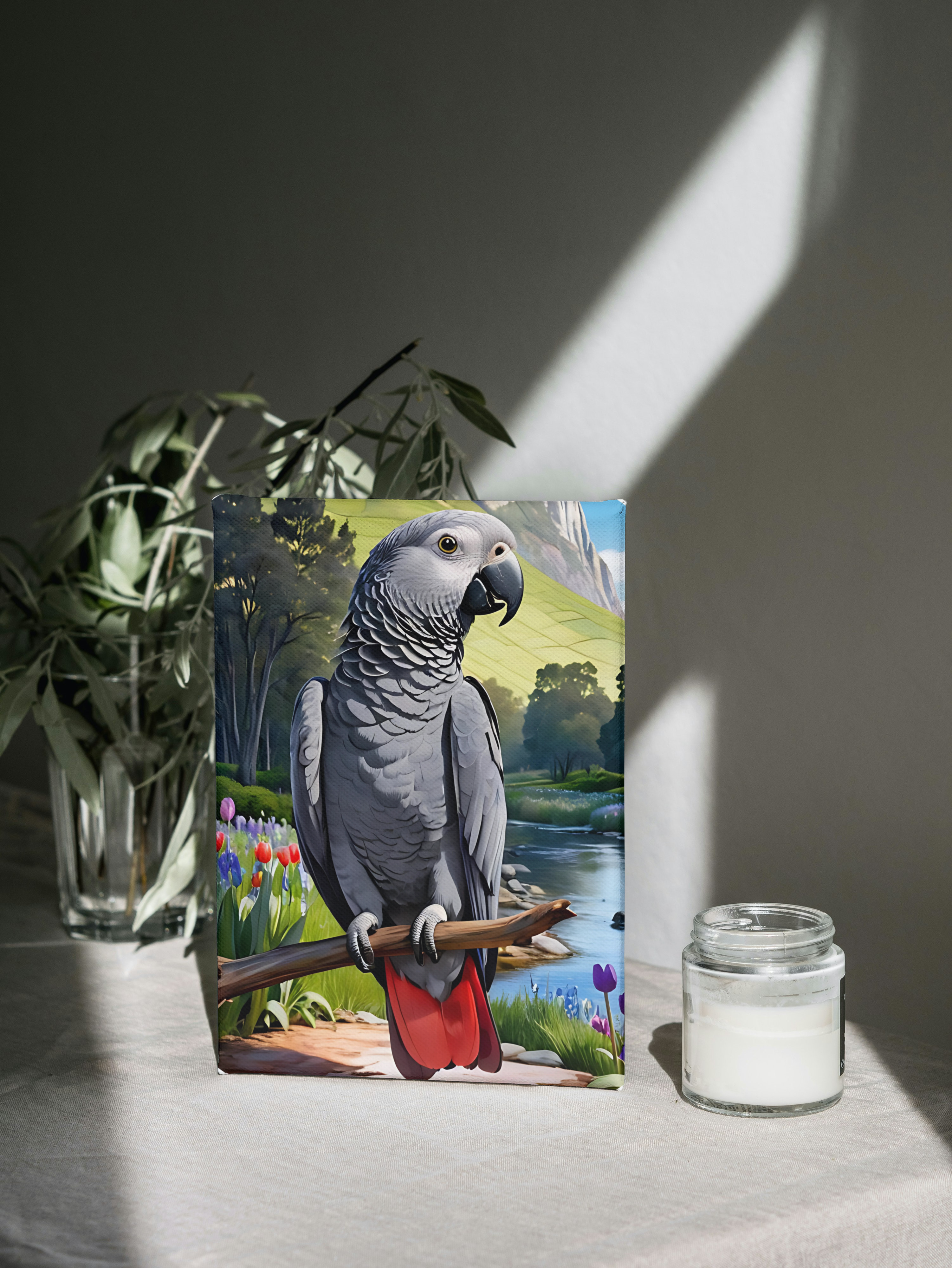 African Grey Parrot Canvas Wall Hangings