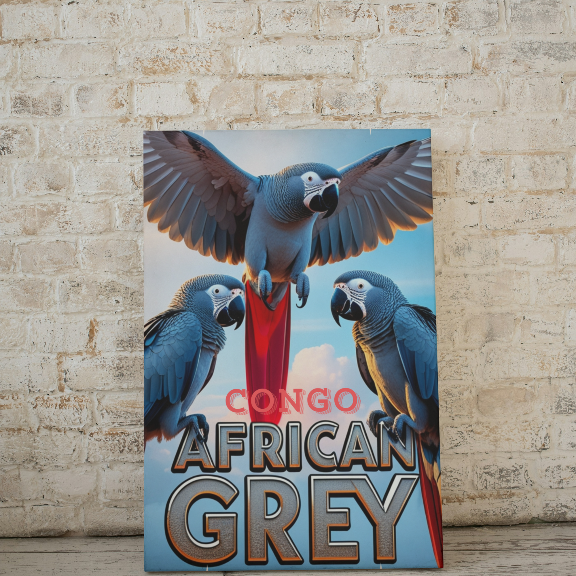 African Grey Congo Wall-Hanging