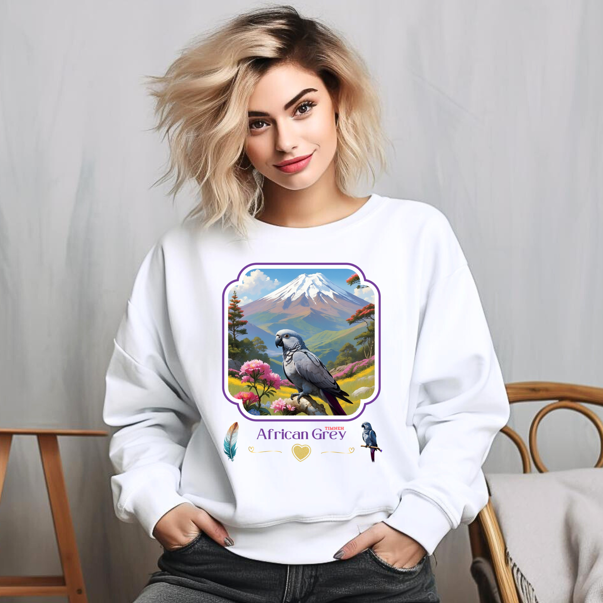 African Grey Timneh Sweatshirt