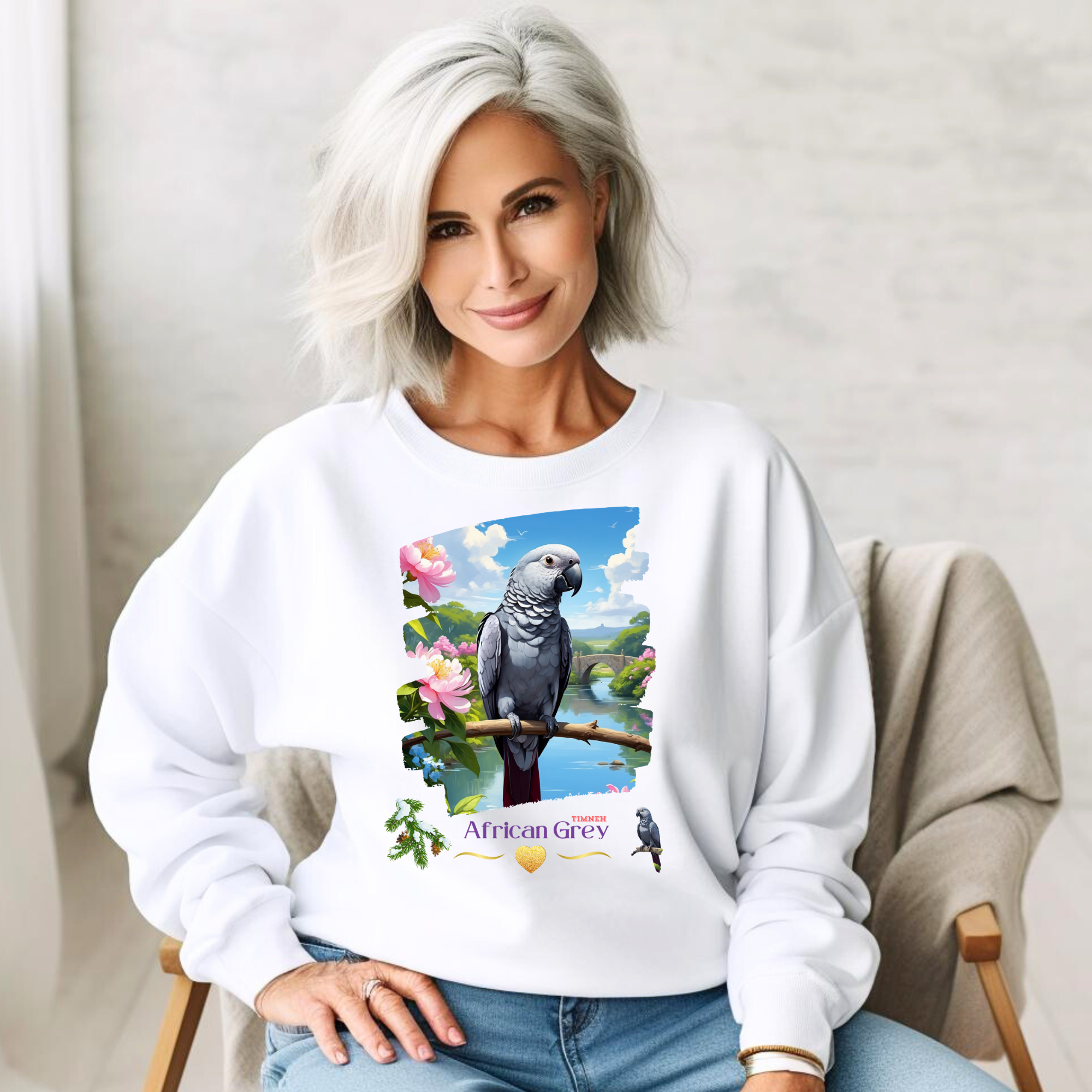 African Grey Timneh Sweatshirt