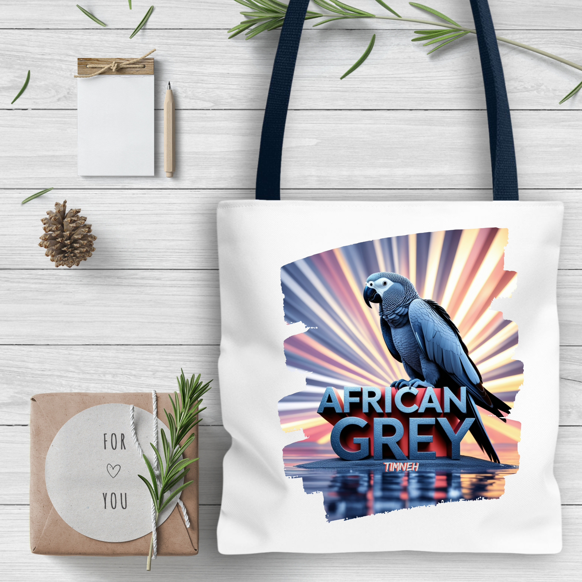 African Grey Timneh Tote Bag