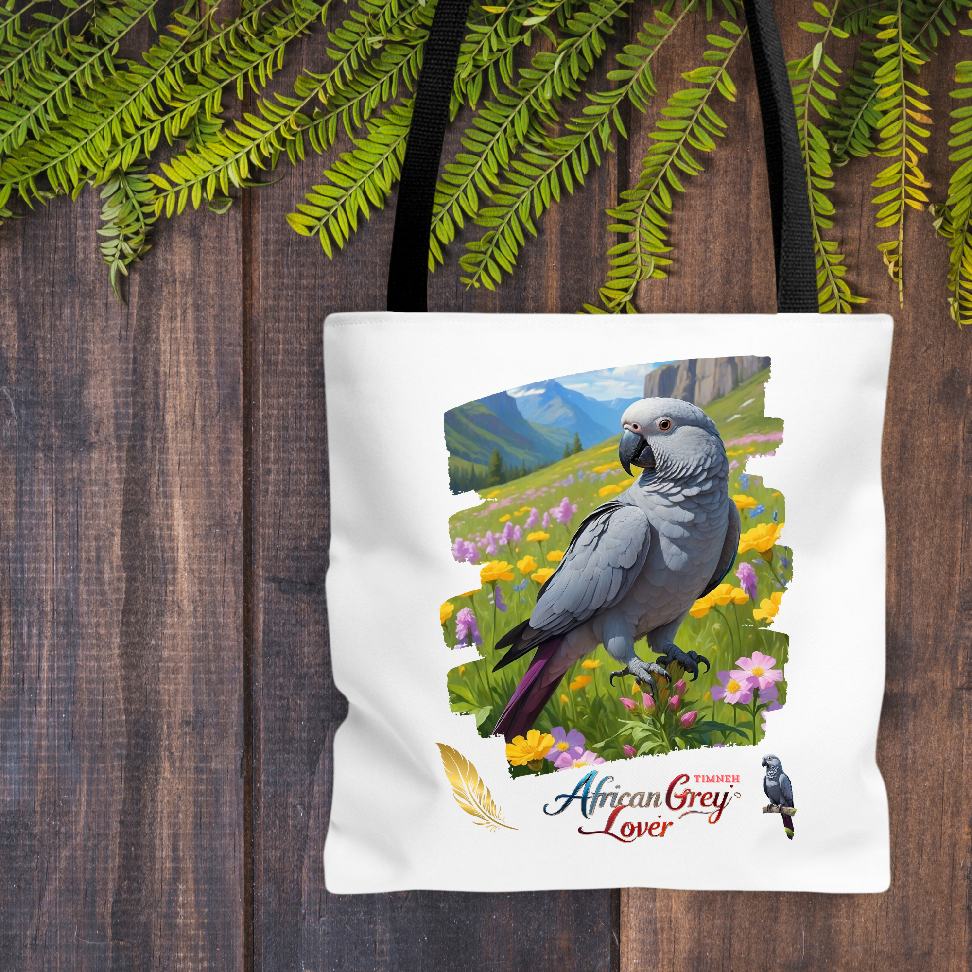 African Grey Timneh Tote Bag