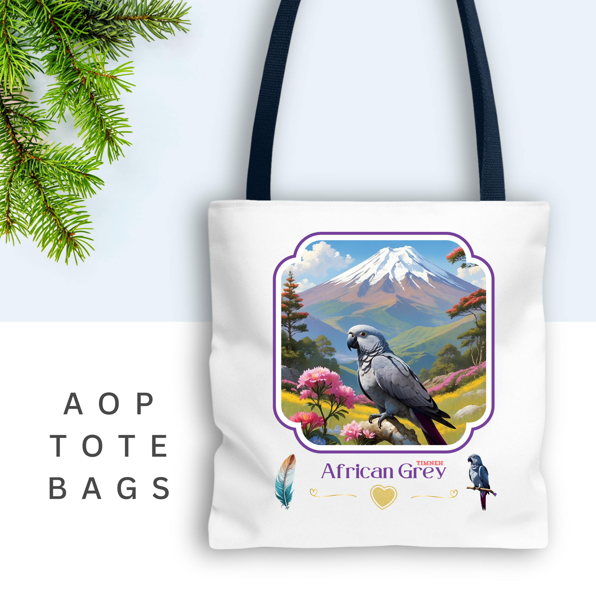 African Grey Timneh Tote Bag