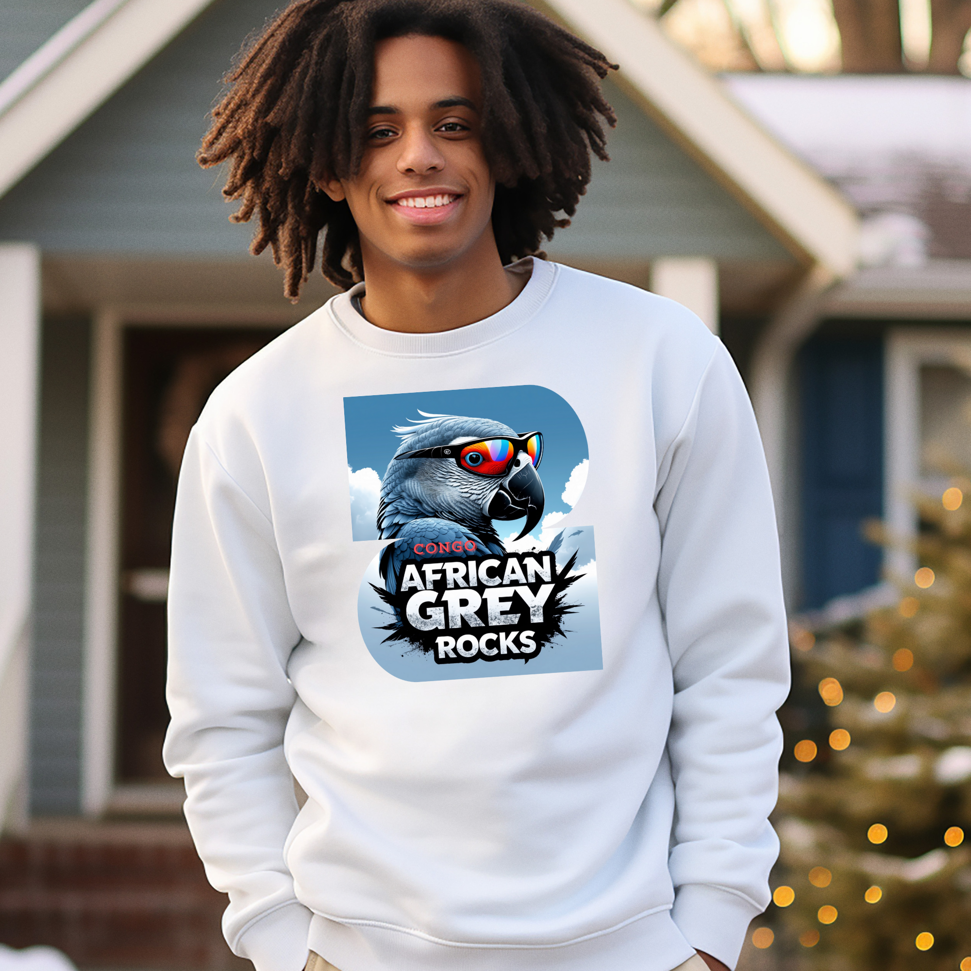 African Grey Congo Rocks Sweatshirt