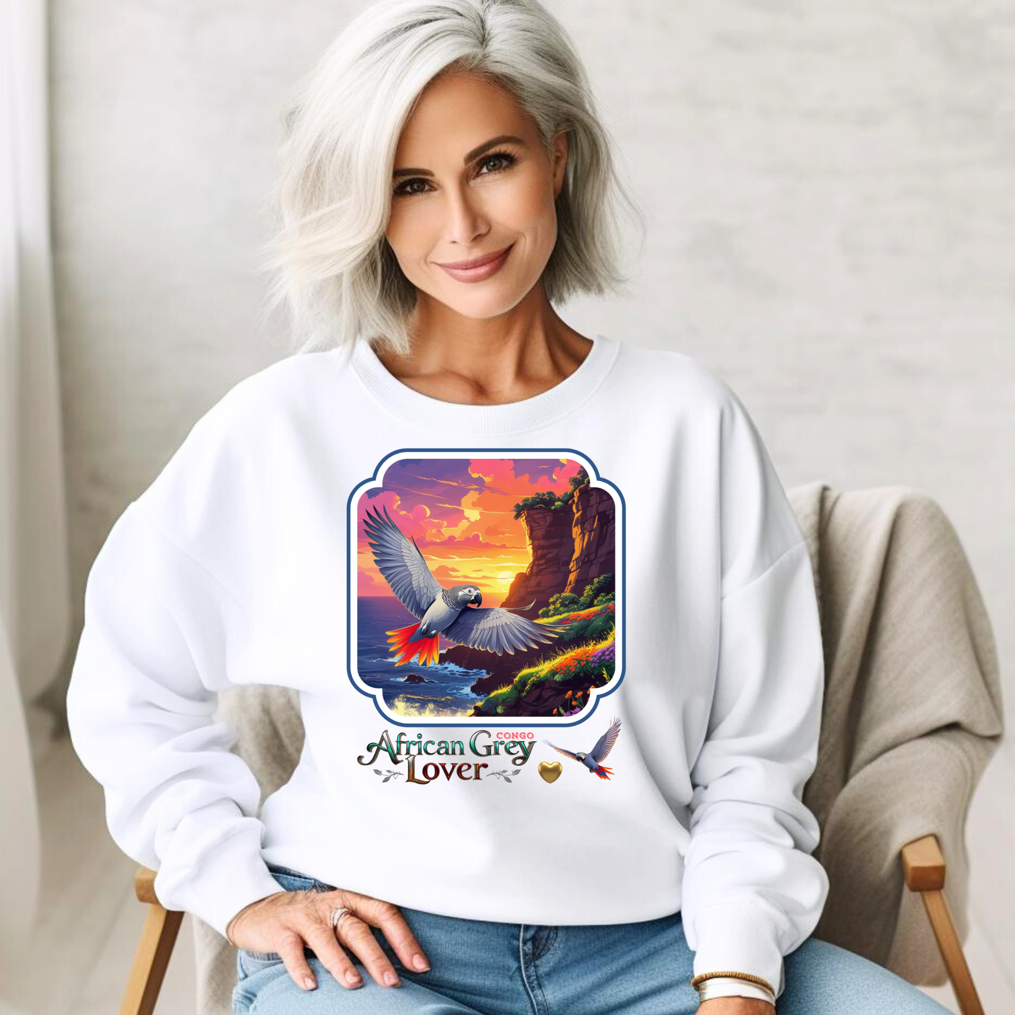African Grey Congo Sweatshirt