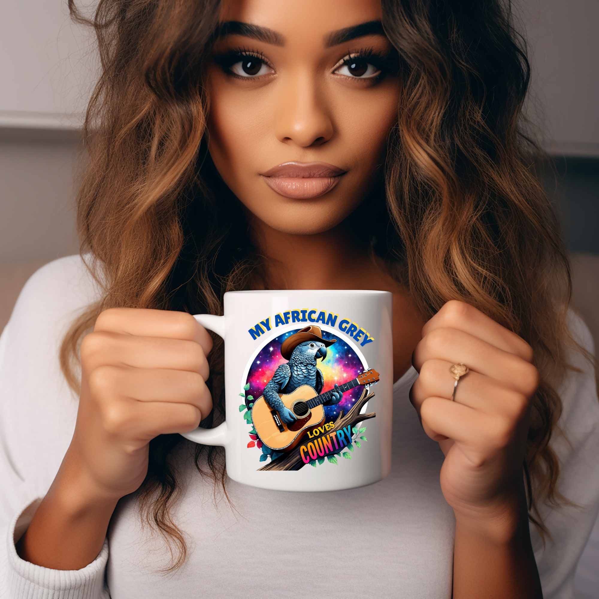 African Grey Love Country Ceramic Mug