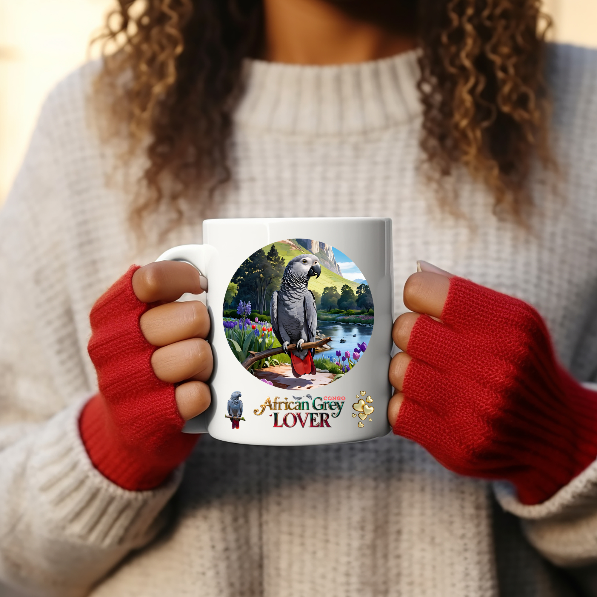 African Grey Lover Ceramic Mug