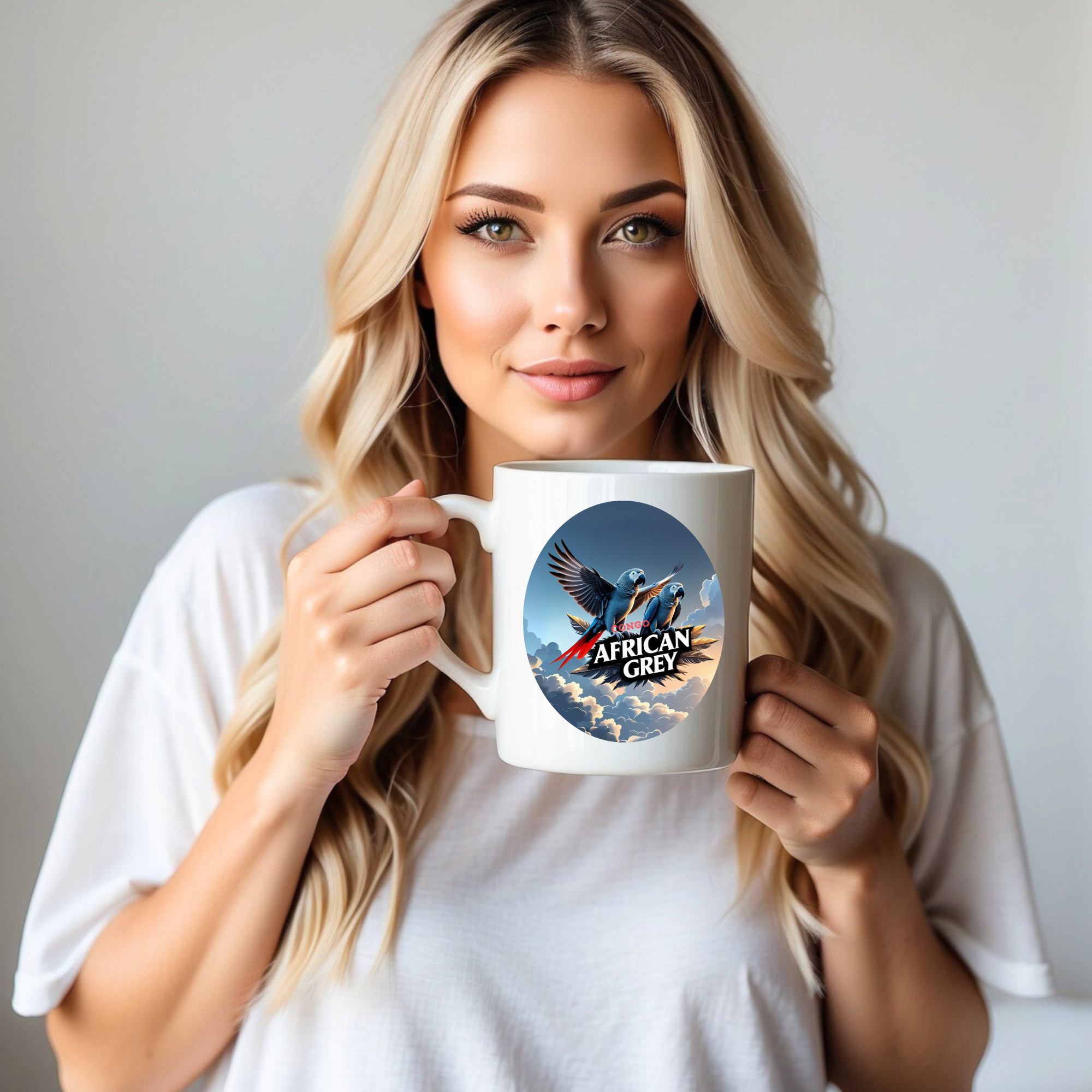 African Grey Congo Ceramic Mug