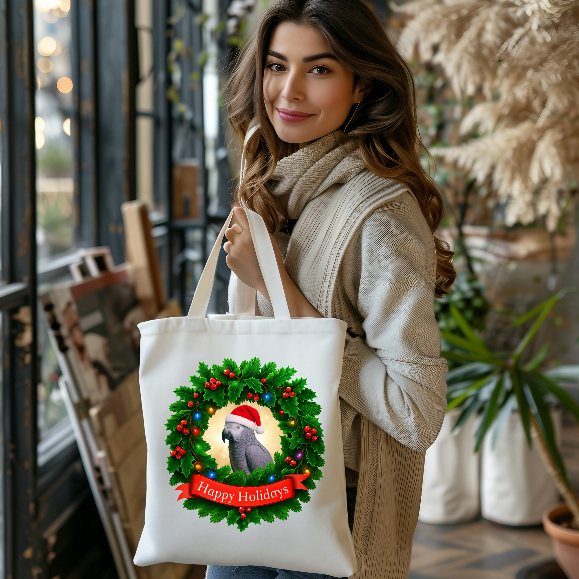 Tote Bag With African Grey Rocks Design