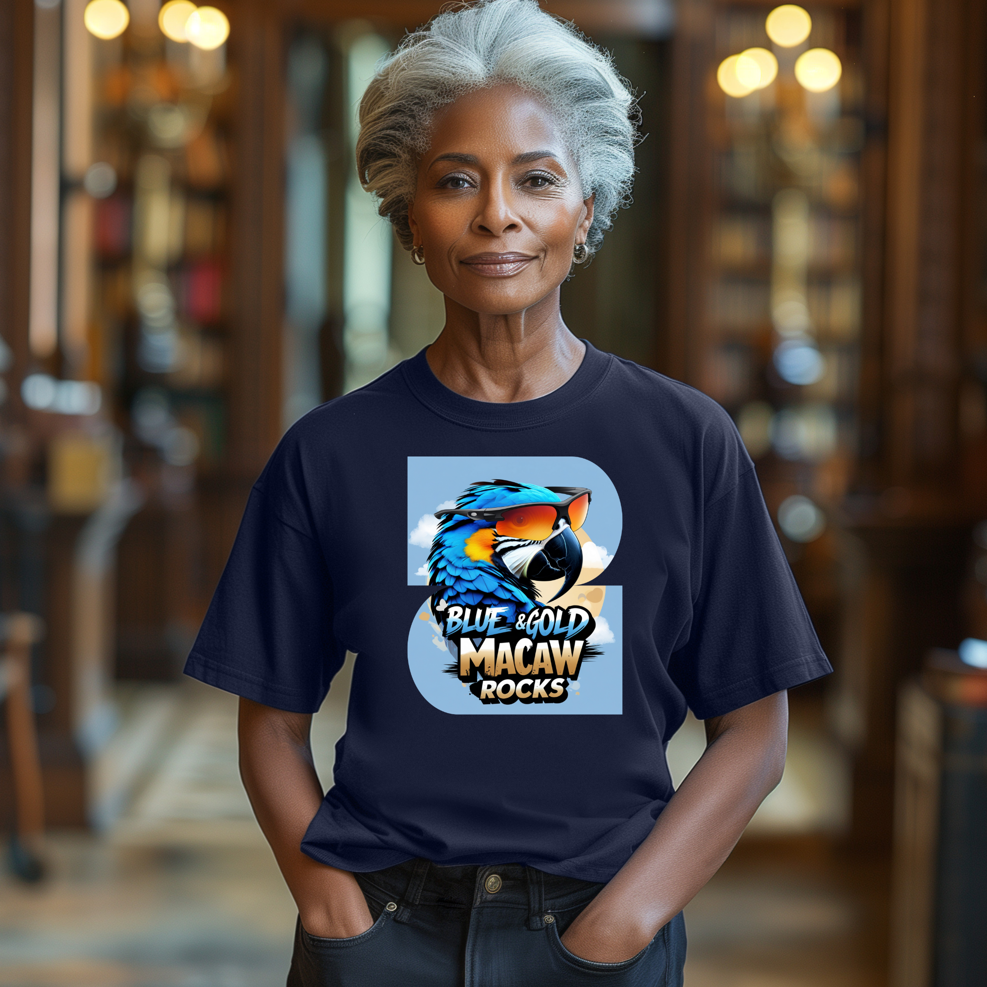 Blue & Gold Macaw Rock Tees