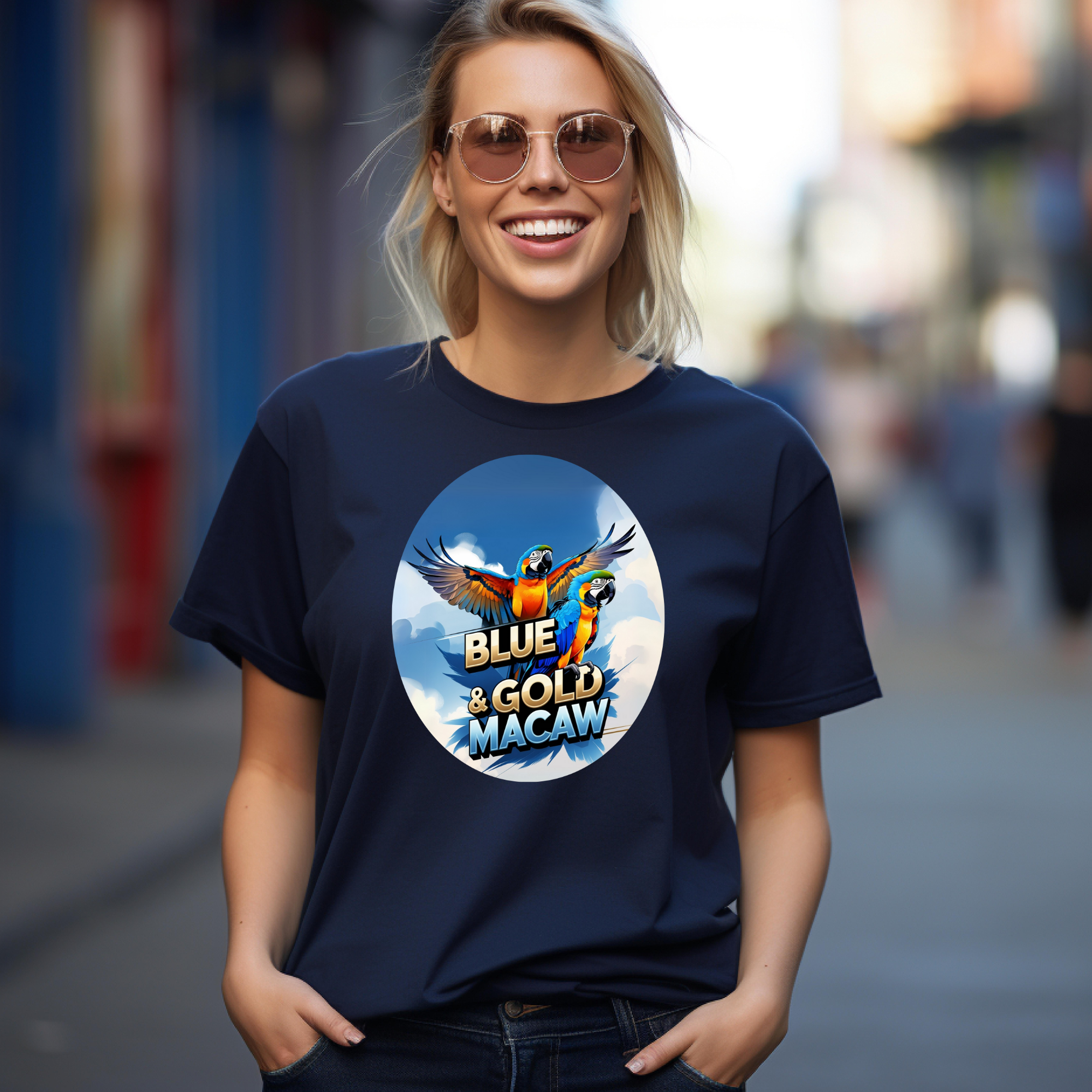 Blue & Gold Macaw Cotton Tee