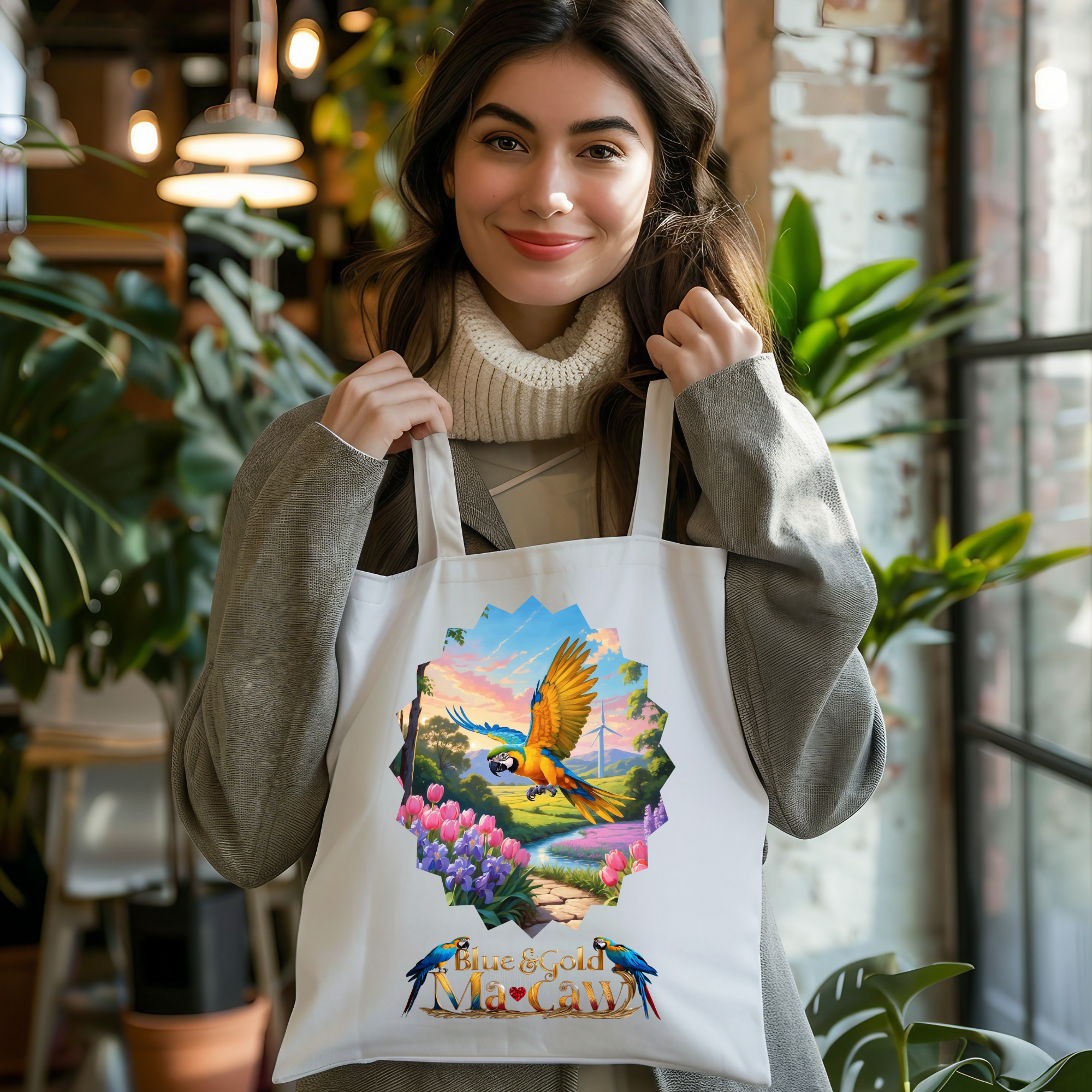Blue & Gold Macaw Tote Bag