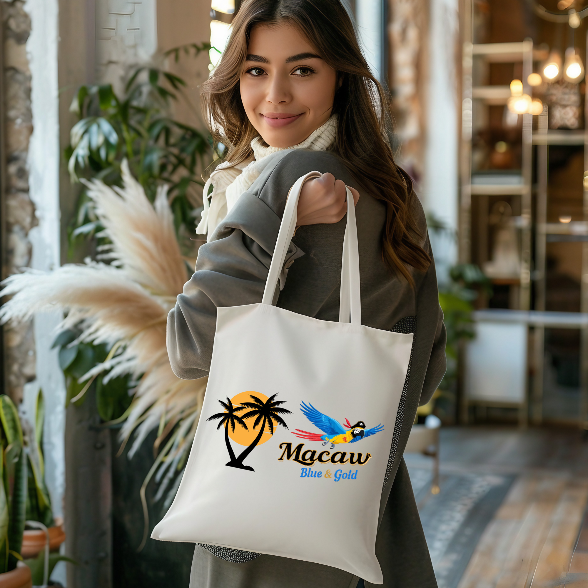 Blue & Gold Macaw Tote Bag